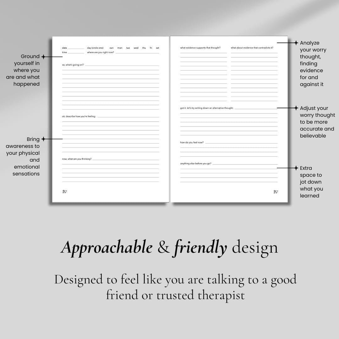 Diario Guiado de Ansiedad Cuatro Progresos - 280g, Negro