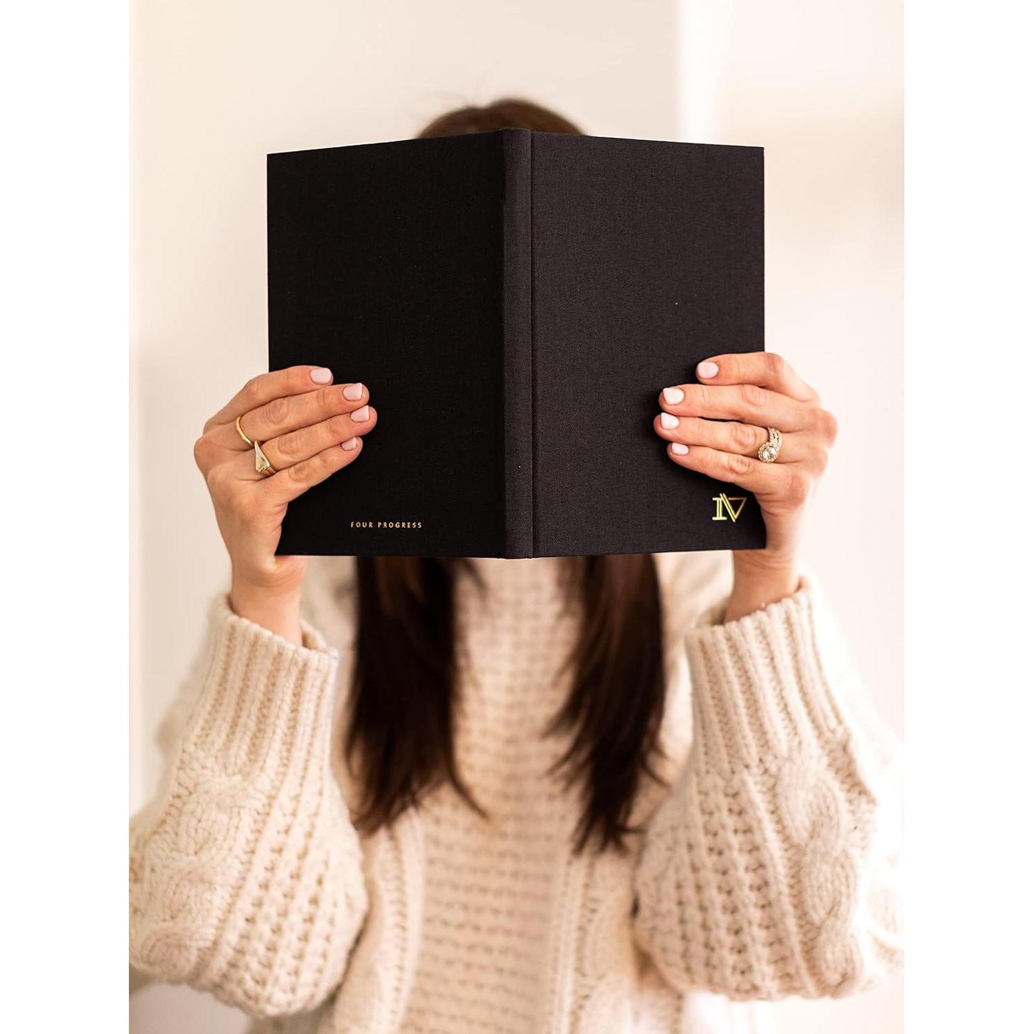 Diario Guiado de Ansiedad Cuatro Progresos - 280g, Negro