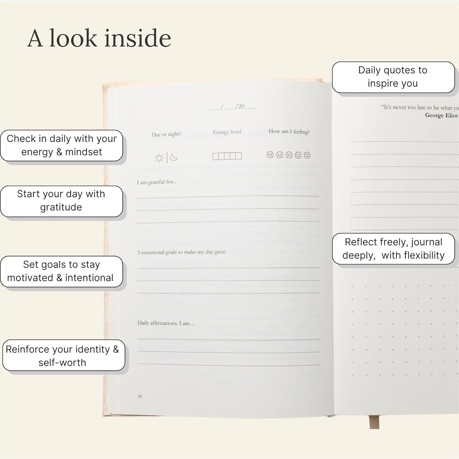 Diario de Gratitud Día a Día Día a Día 2025 - Atención Plena