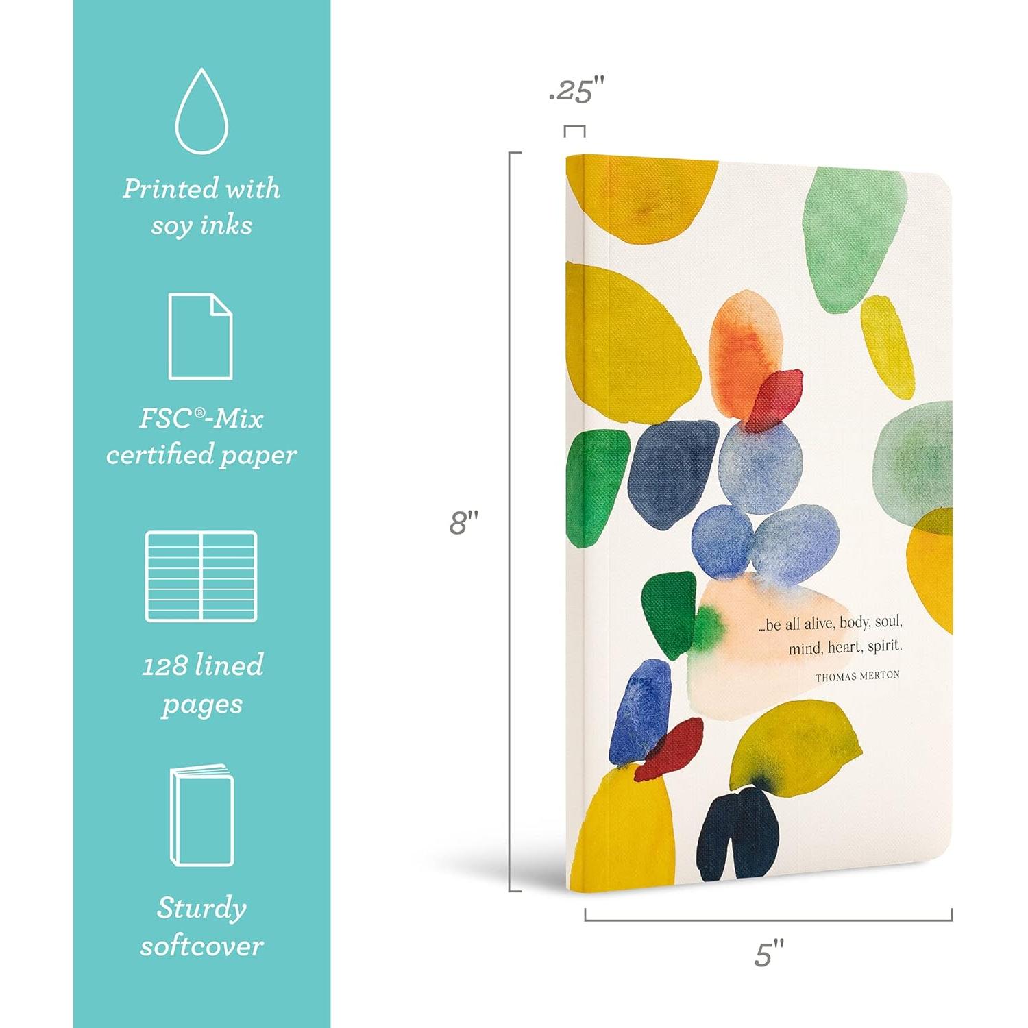 Diario de tapa blanda Compendium 128 páginas rayadas 12.7x20.3cm