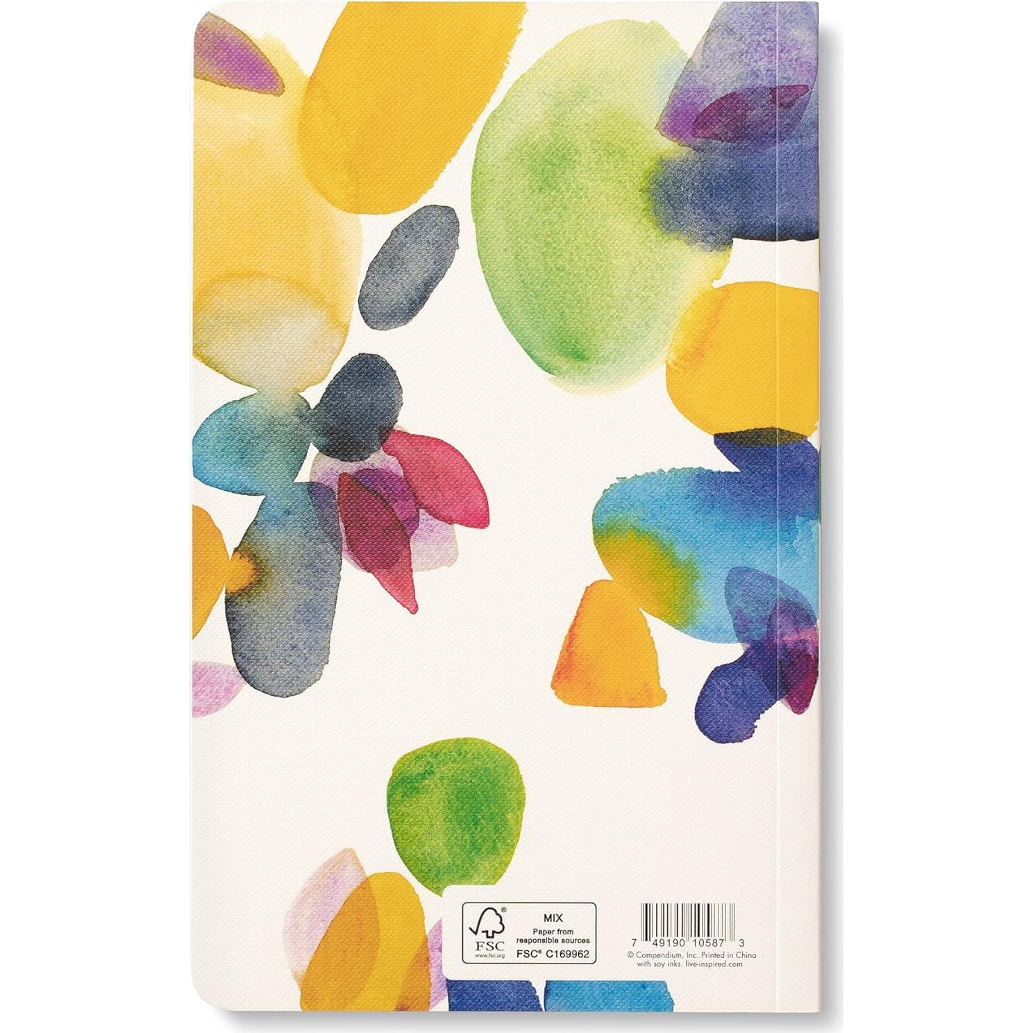 Diario de tapa blanda Compendium 128 páginas rayadas 12.7x20.3cm