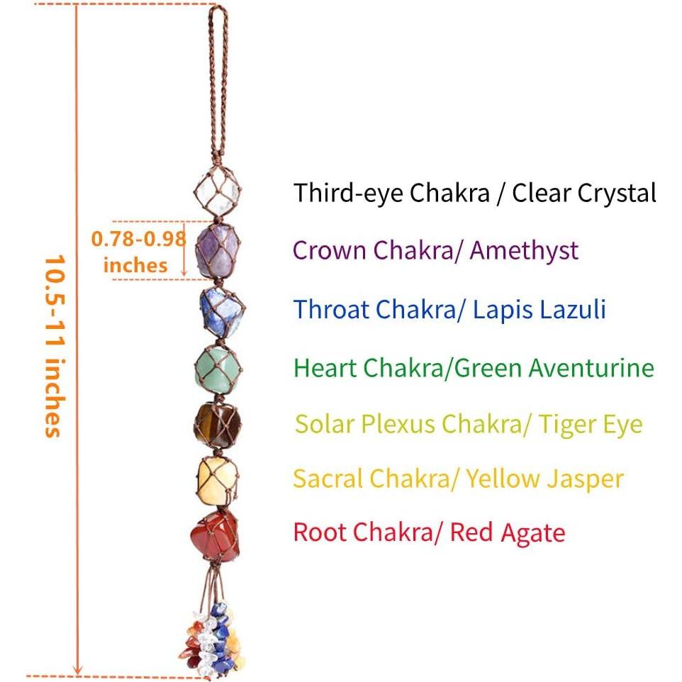 Adorno Colgante 7 Gemas de Chakra Nicestone 26 cm
