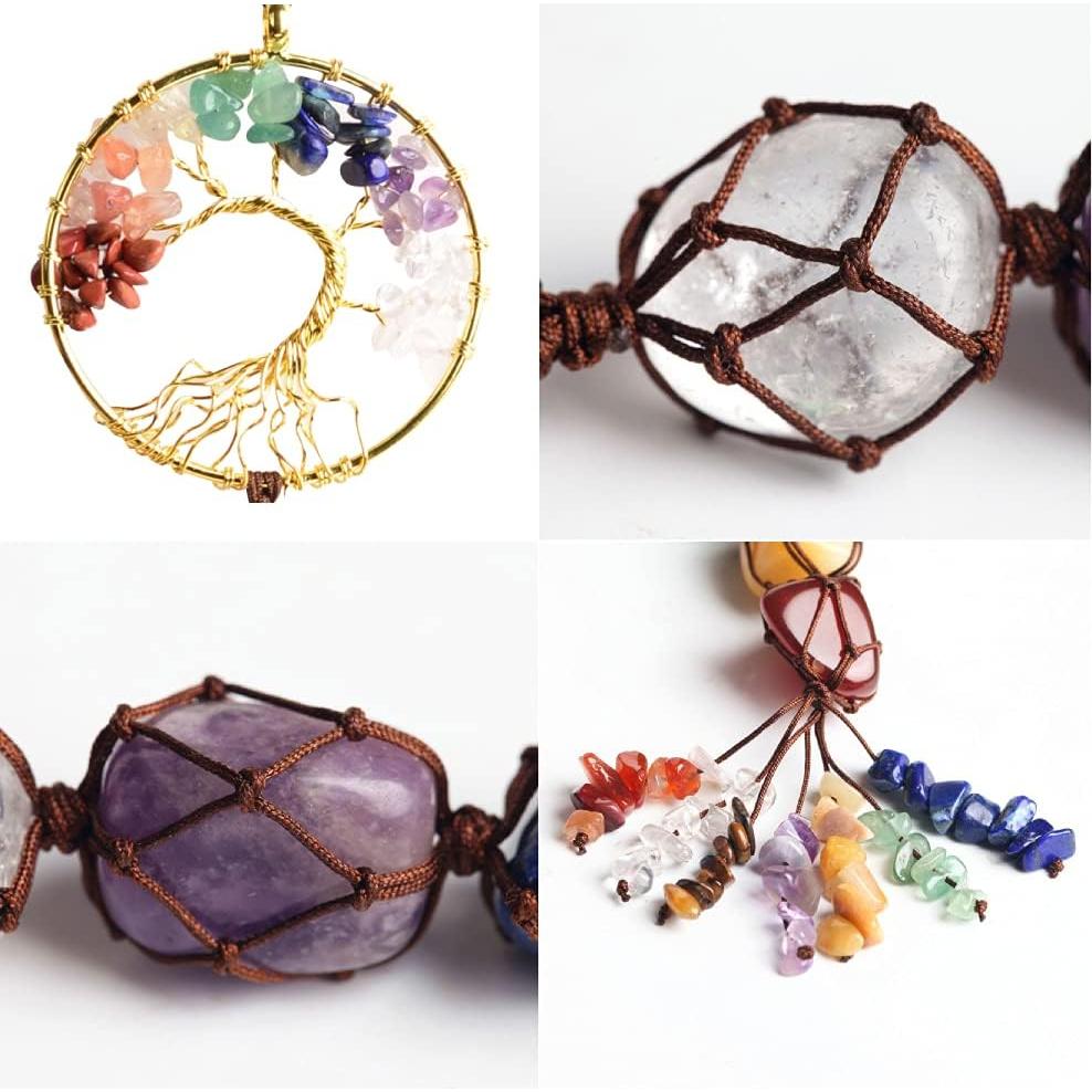 Adorno Colgante Árbol de la Vida 7 Chakras iSTONE 27.9 cm