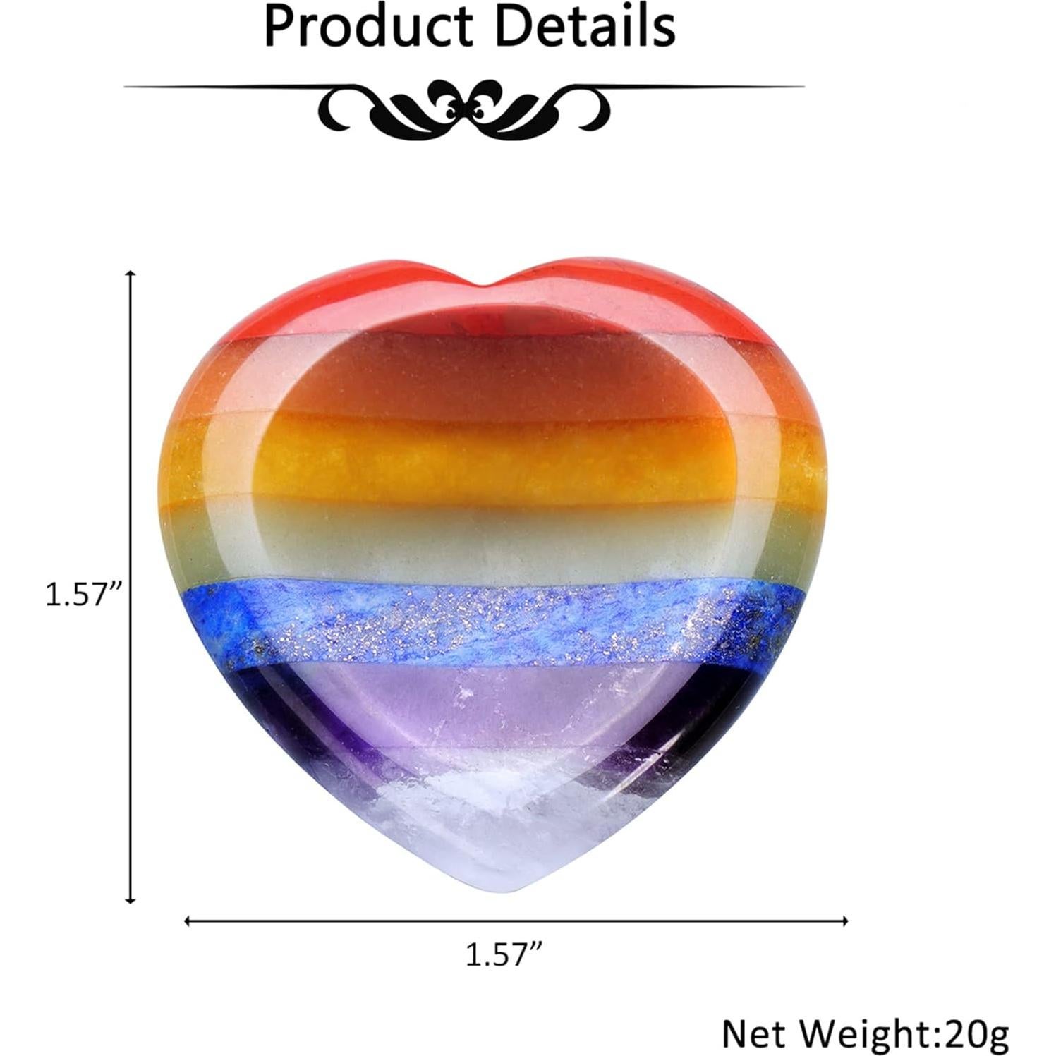 Piedra de Preocupación Chakra GEHECRST Corazón 40x40mm