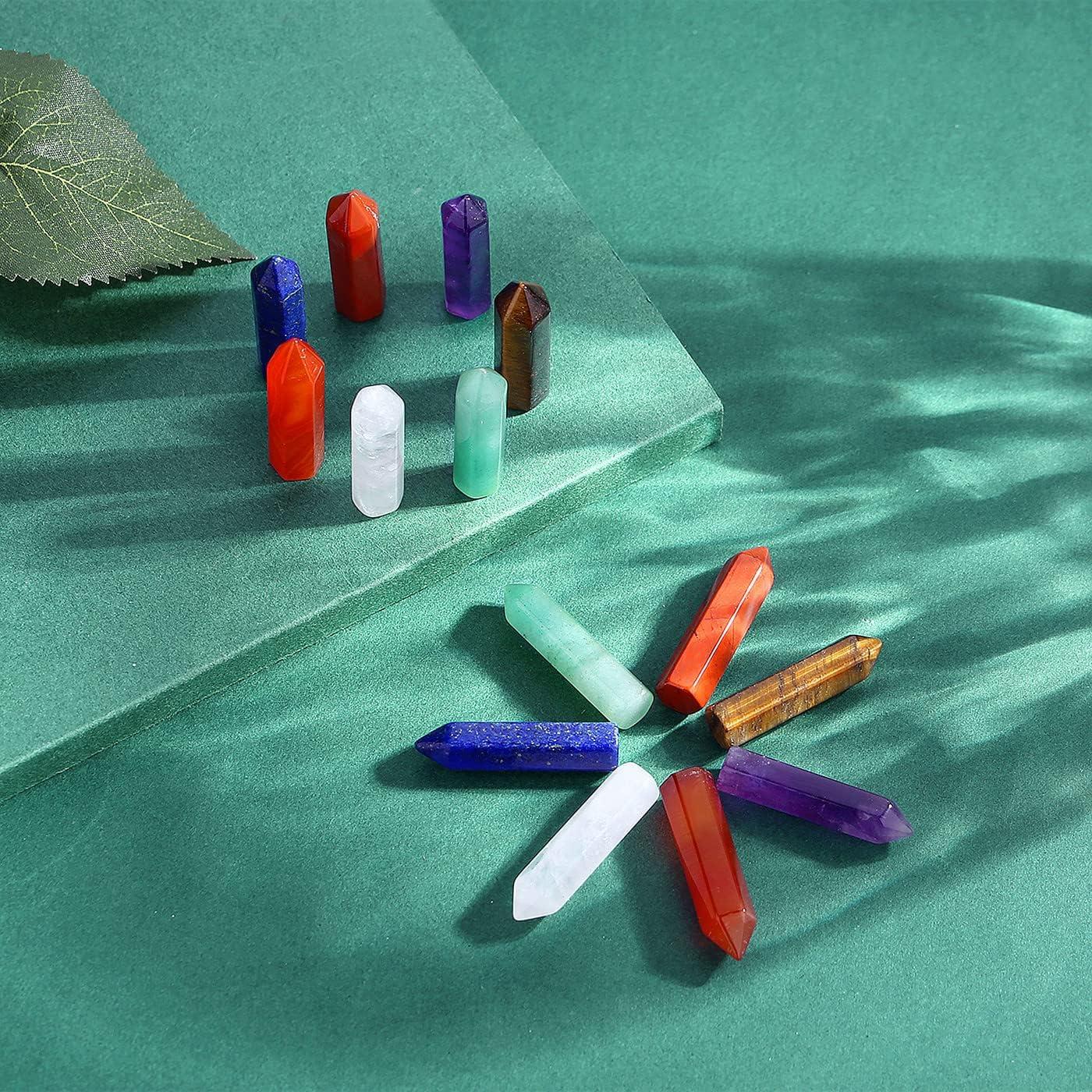 Set de 7 Varitas de Cristales Chakra QINJIEJIE - Amatista y Más