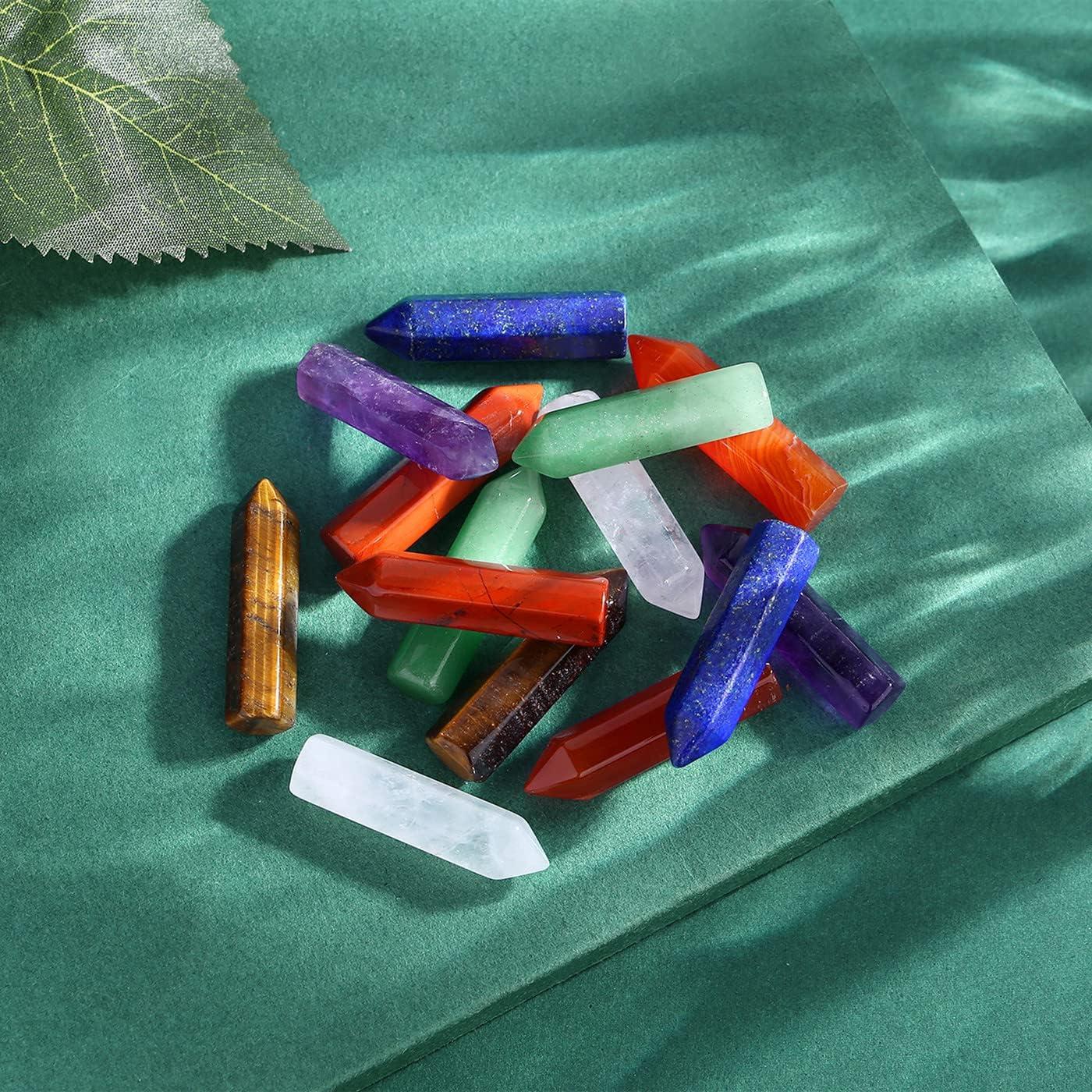 Set de 7 Varitas de Cristales Chakra QINJIEJIE - Amatista y Más