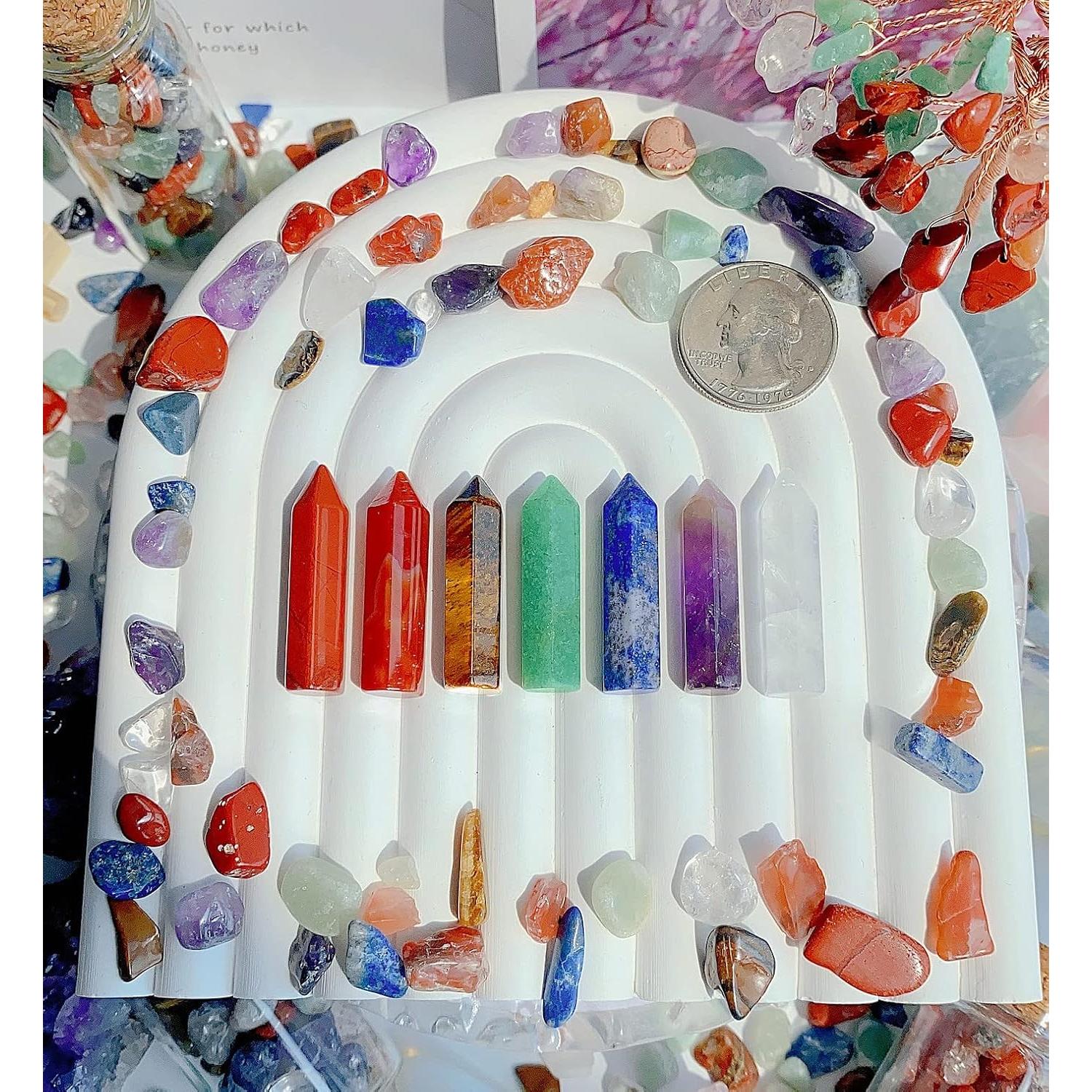 Set de 7 Varitas de Cristales Chakra QINJIEJIE - Amatista y Más