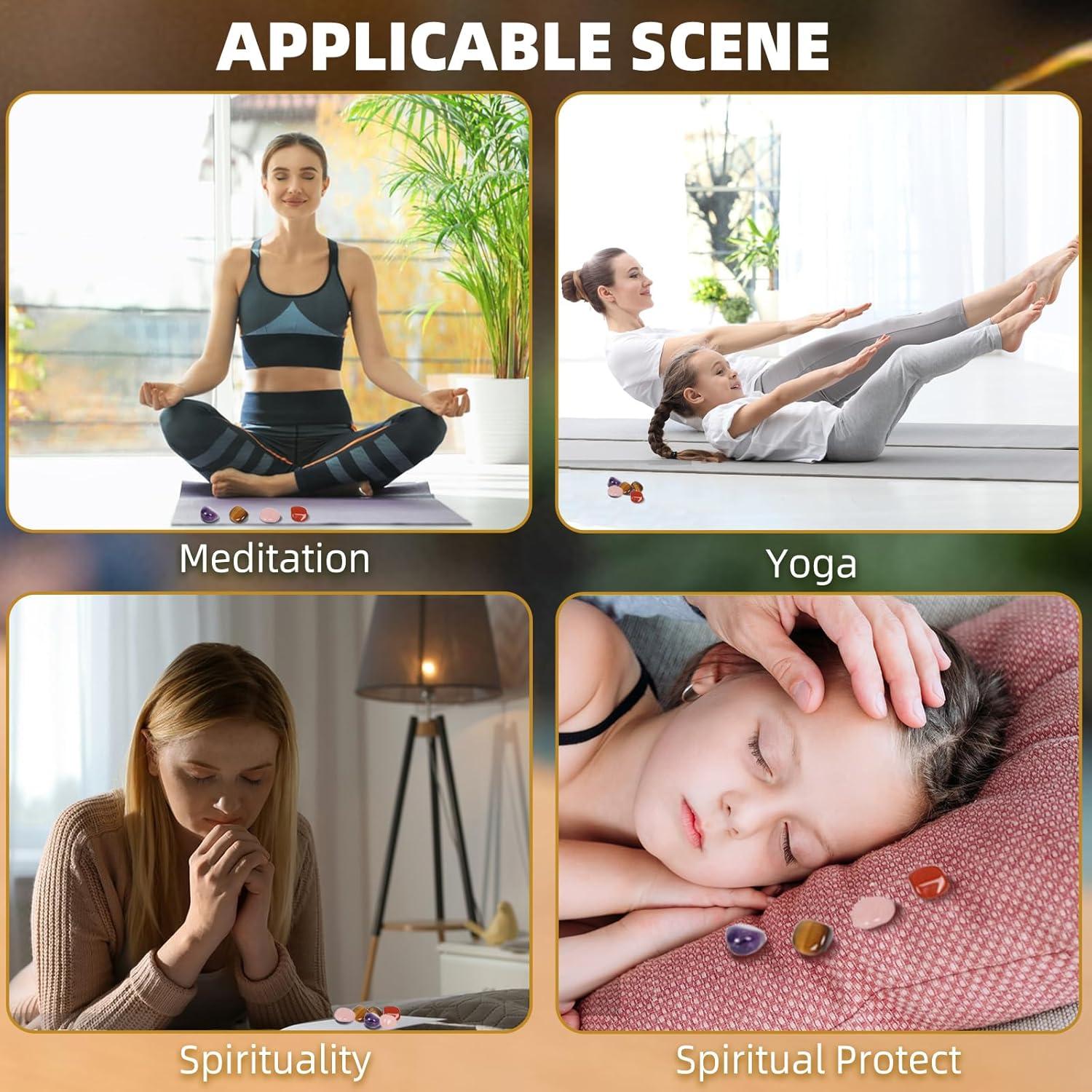 Juego de 19 Piezas de Cristales Naturales Pulidos LEEHON