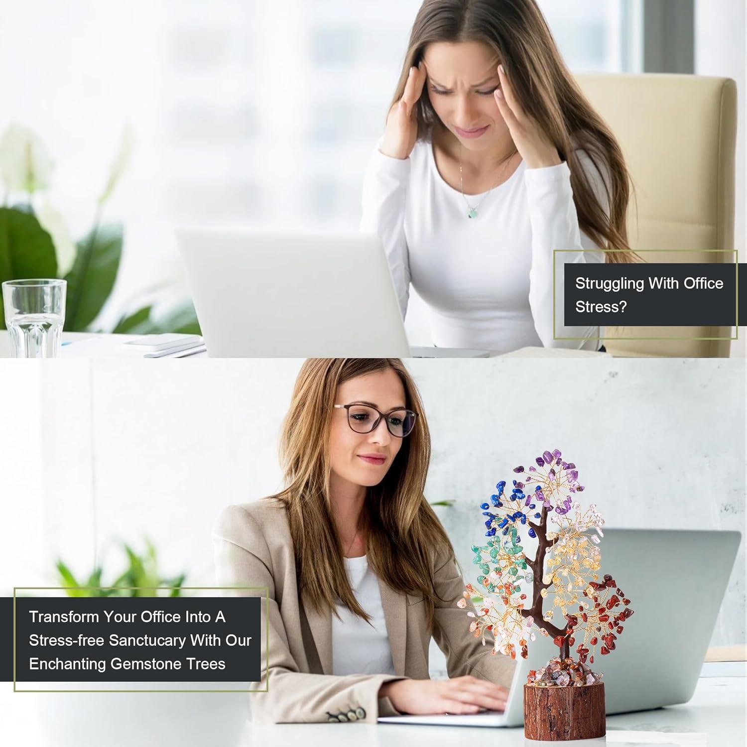 Árbol de Cristales de 7 Chakras MAIBAOTA - Decoración Espiritual