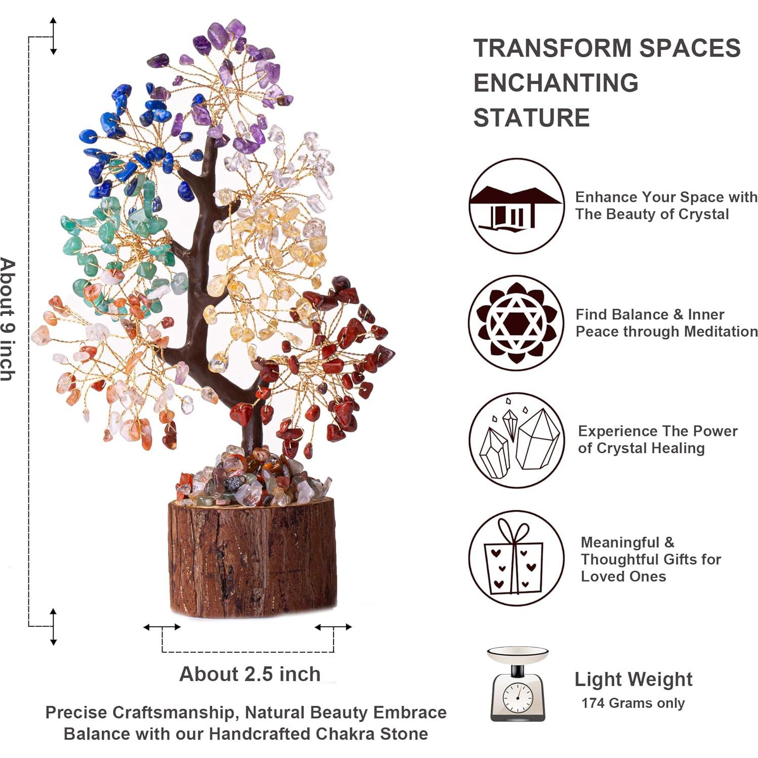 Árbol de Cristales de 7 Chakras MAIBAOTA - Decoración Espiritual