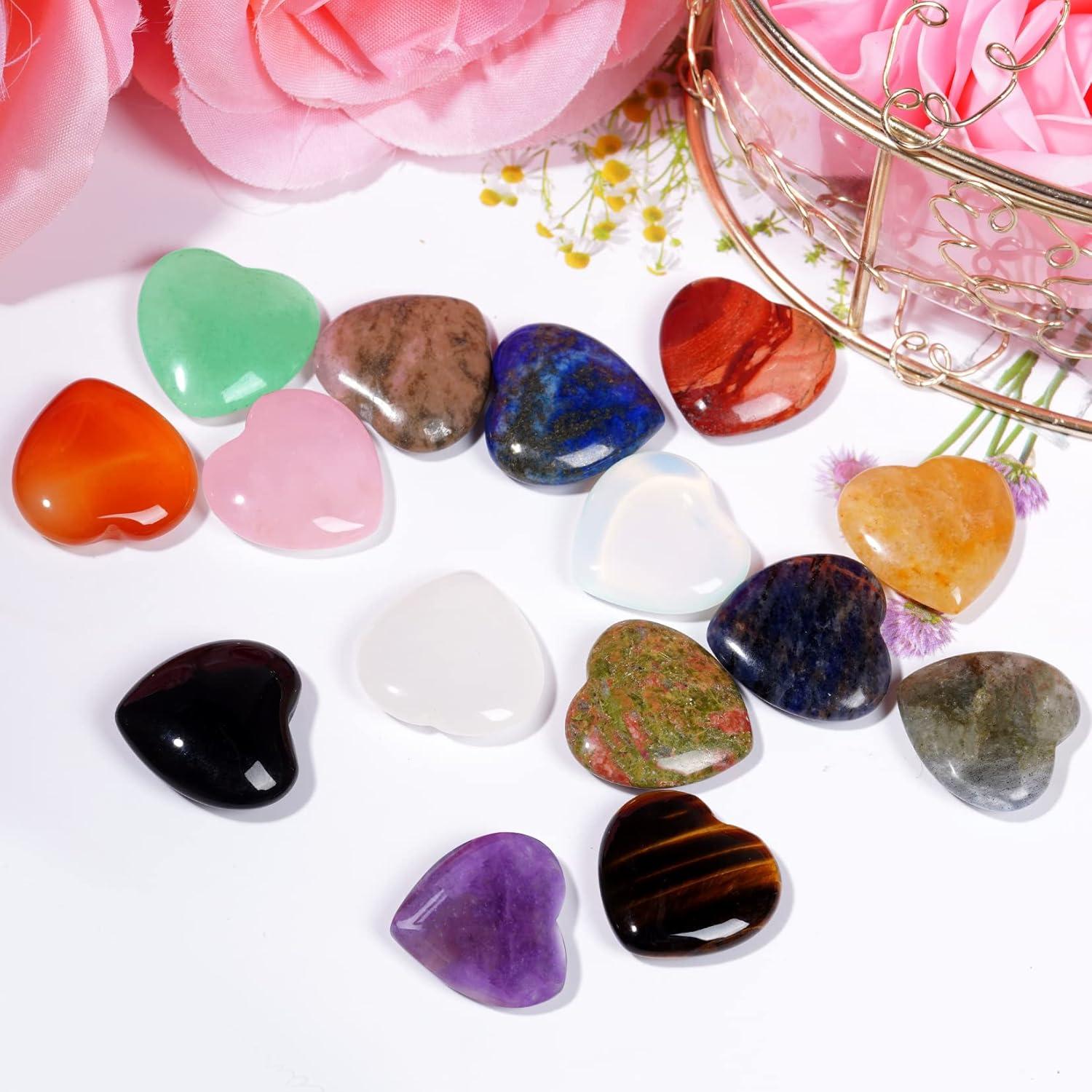 Conjunto de 15 Piedras de Chakra Corazón Marrywindix 20mm