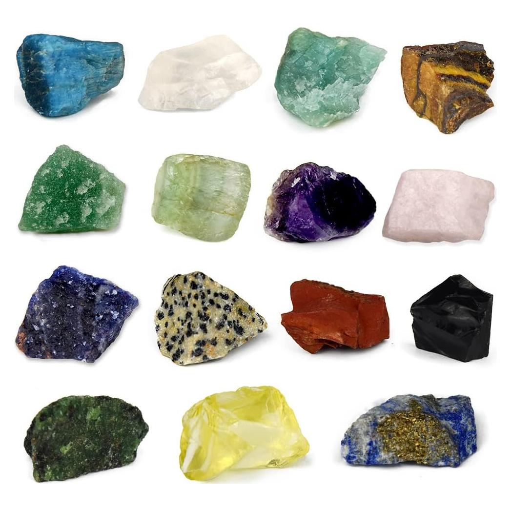 Conjunto de 15 Cristales Tumbled Marrywindix para Chakras