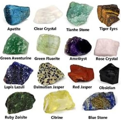 Conjunto de 15 Cristales Tumbled Marrywindix para Chakras