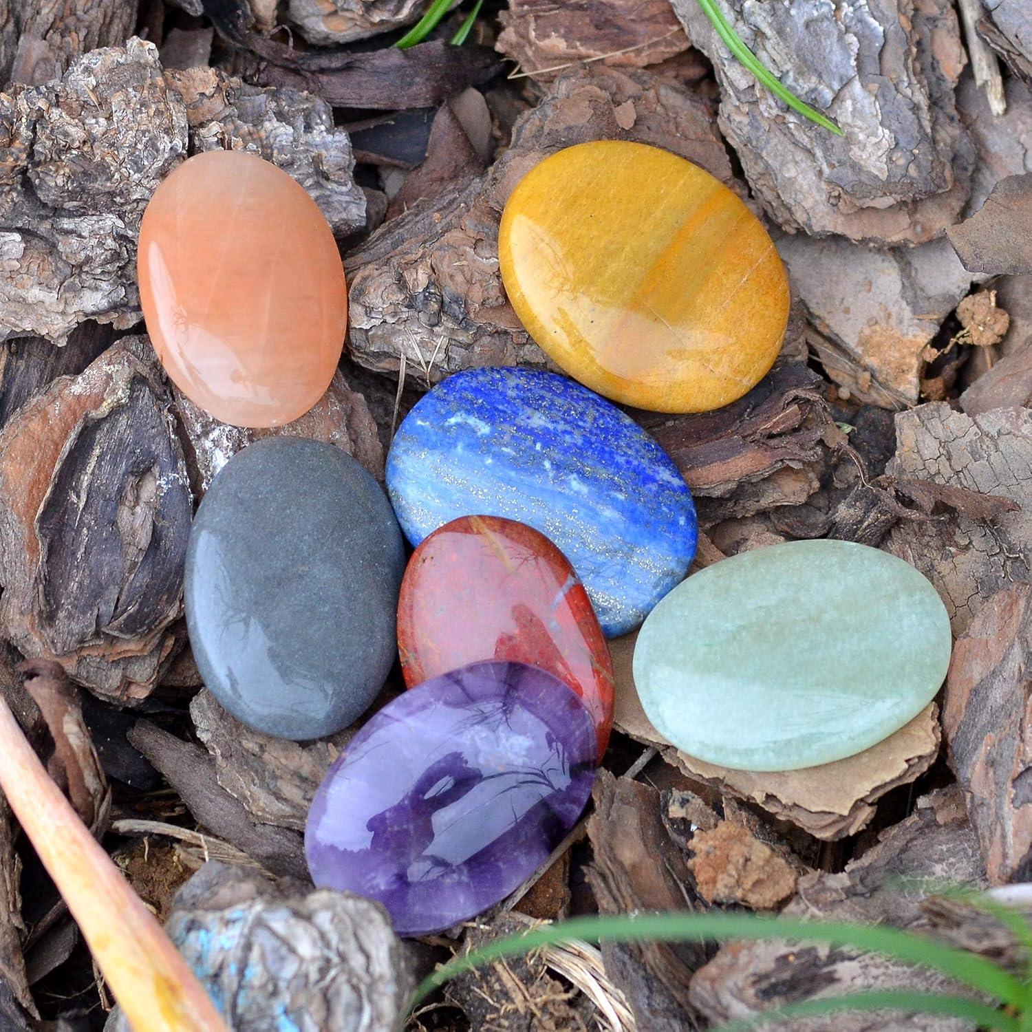 Set de 7 Piedras Chakra para Equilibrio y Sanación - 119g