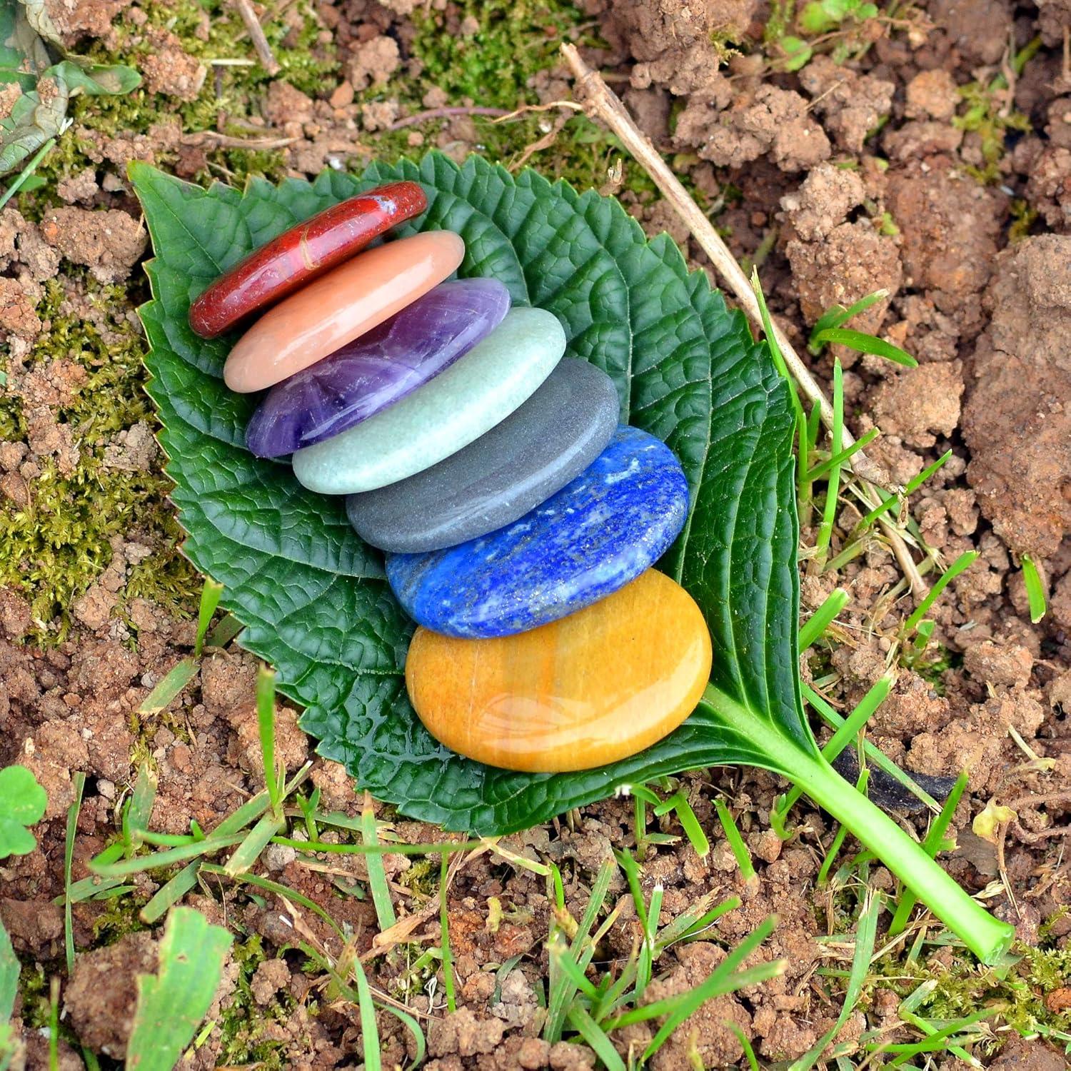 Set de 7 Piedras Chakra para Equilibrio y Sanación - 119g