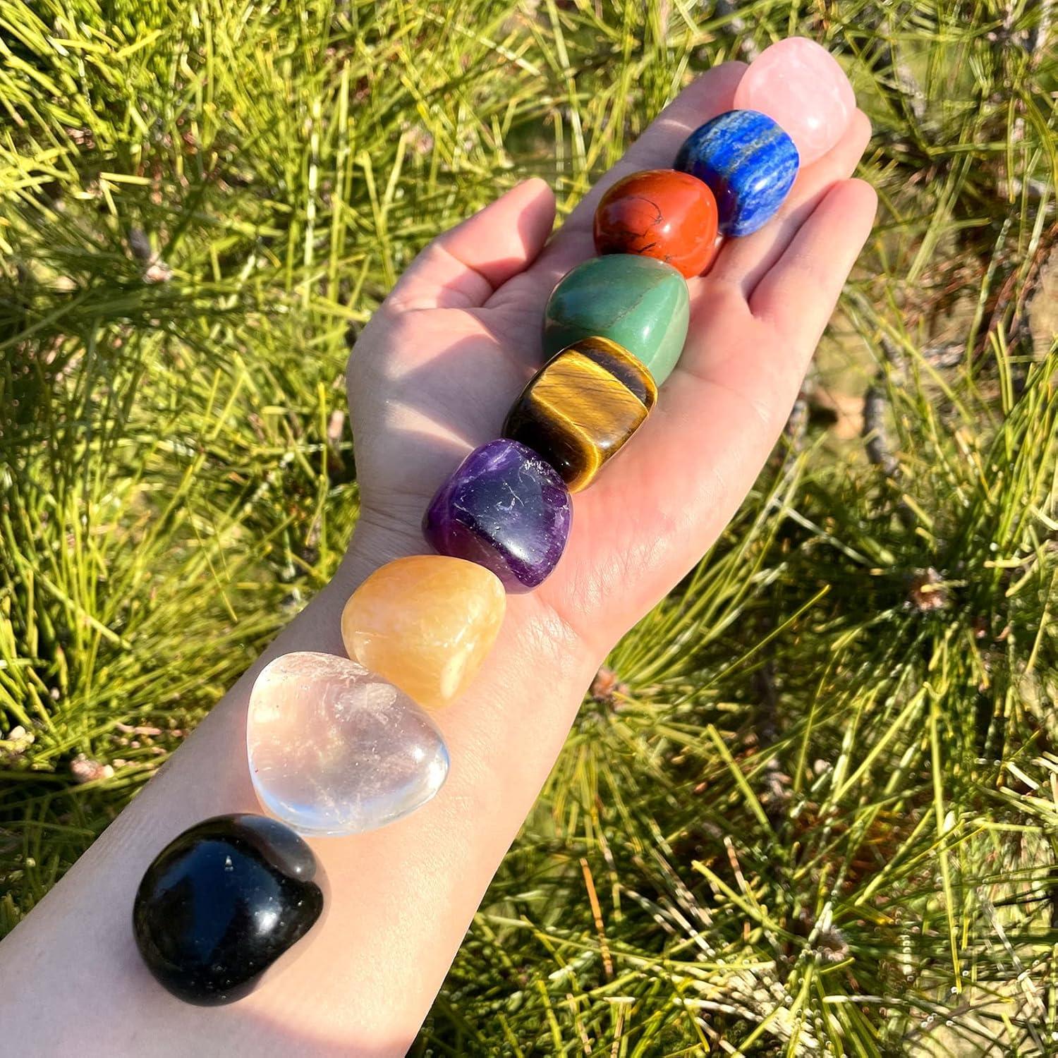 Conjunto de 9 Piedras Chakra ZenQ - Cristales Naturales Sanadores