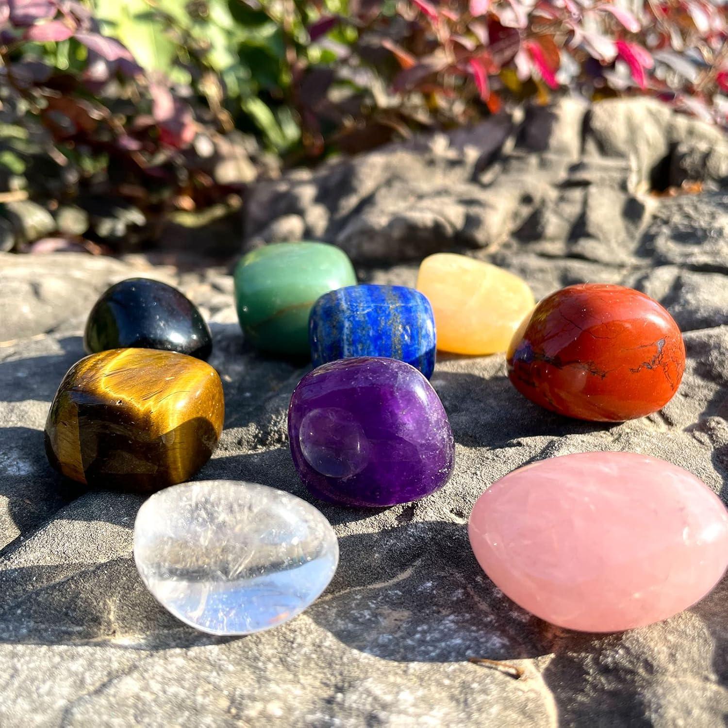 Conjunto de 9 Piedras Chakra ZenQ - Cristales Naturales Sanadores