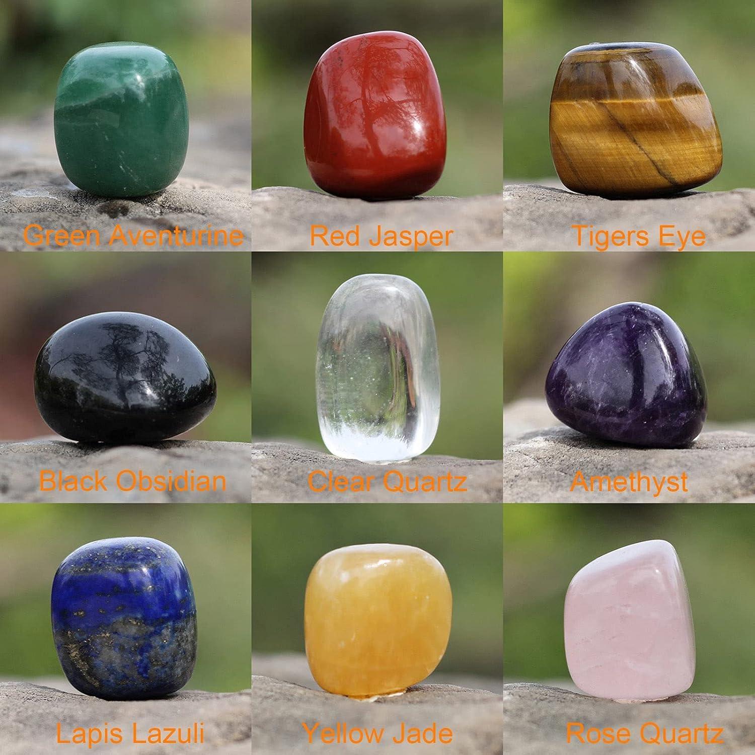 Conjunto de 9 Piedras Chakra ZenQ - Cristales Naturales Sanadores