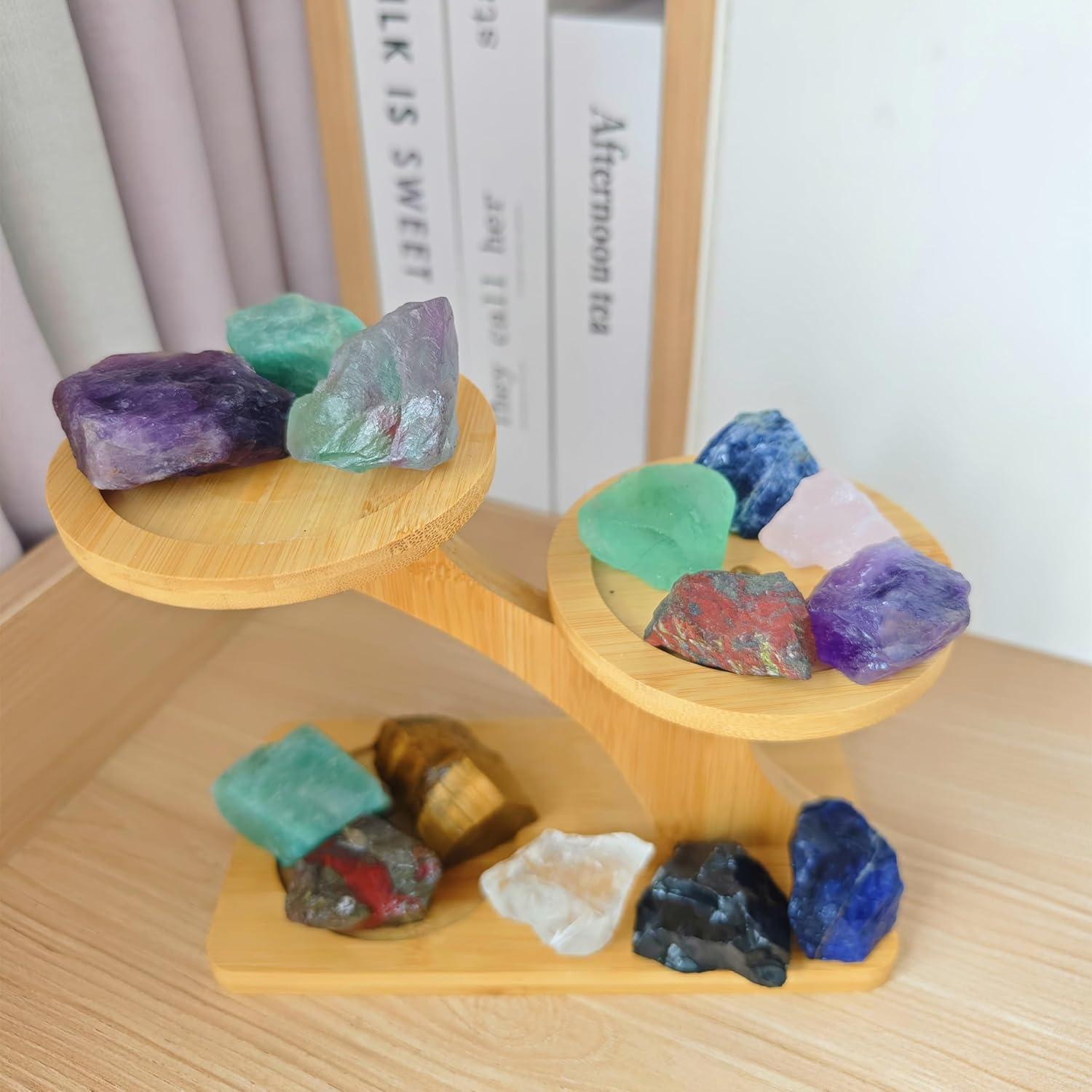 Cristales Crudos Mixtos Luckeeper 1 lb para Meditación y Reiki