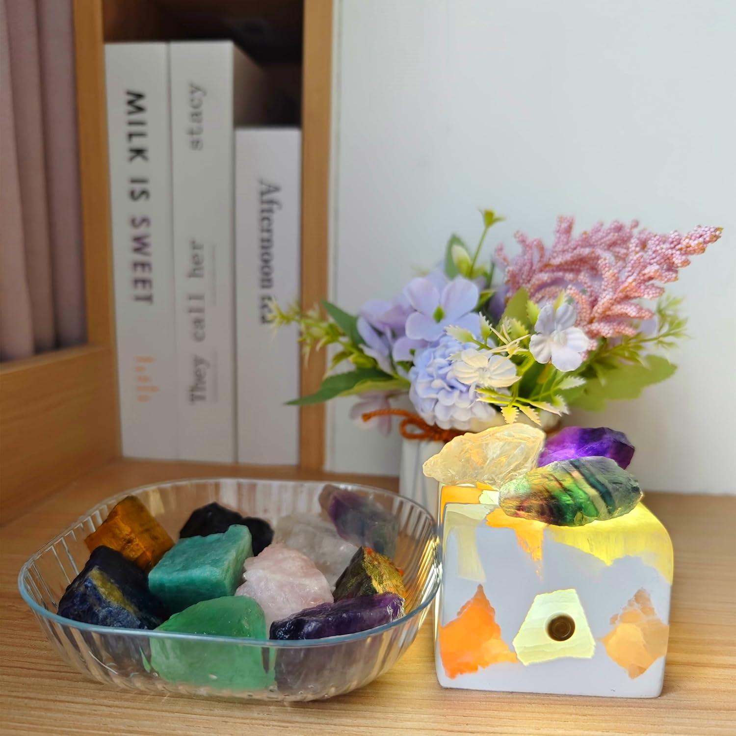 Cristales Crudos Mixtos Luckeeper 1 lb para Meditación y Reiki