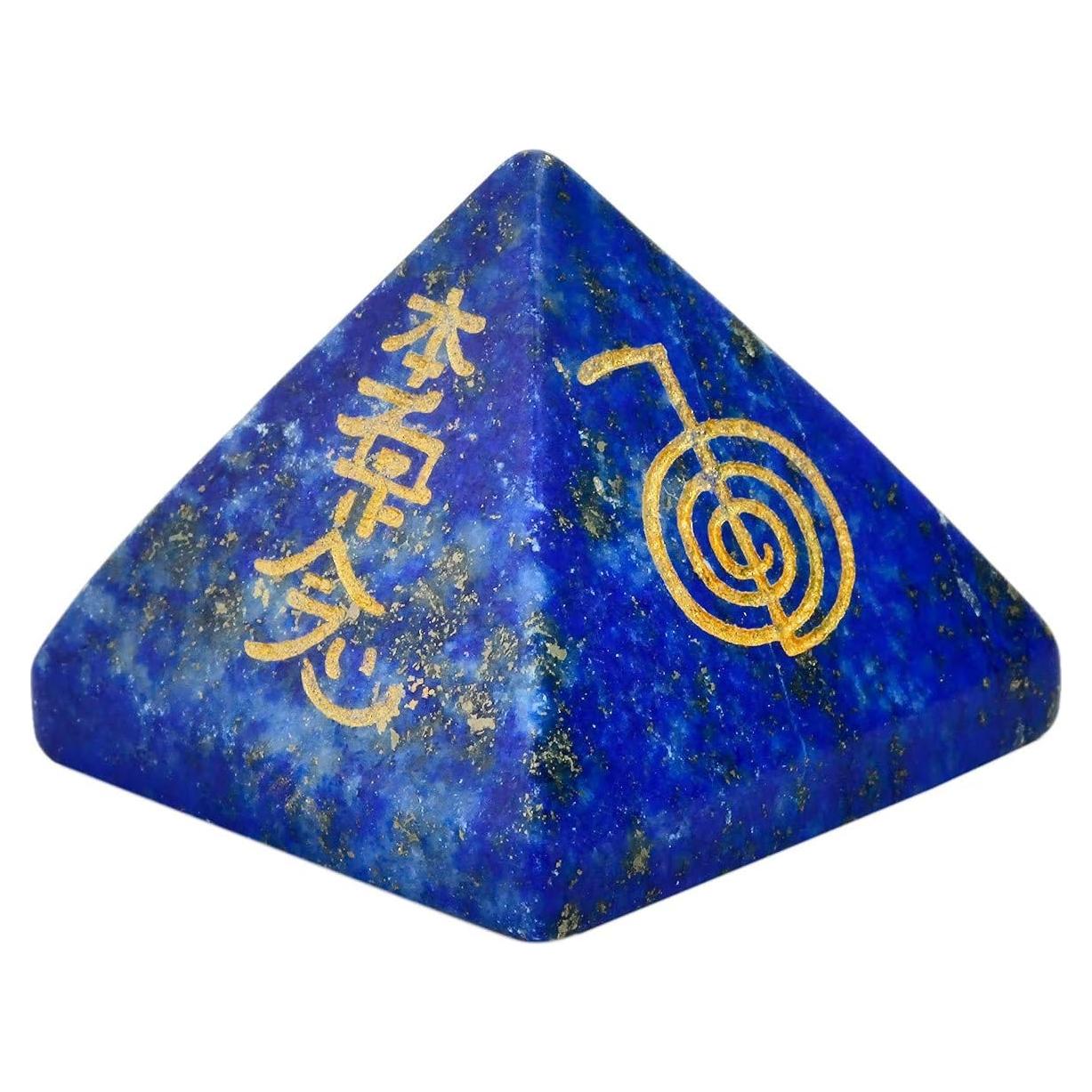 Pirámide de Cristal Lapis Lazuli Mookaitedecor con Chakra