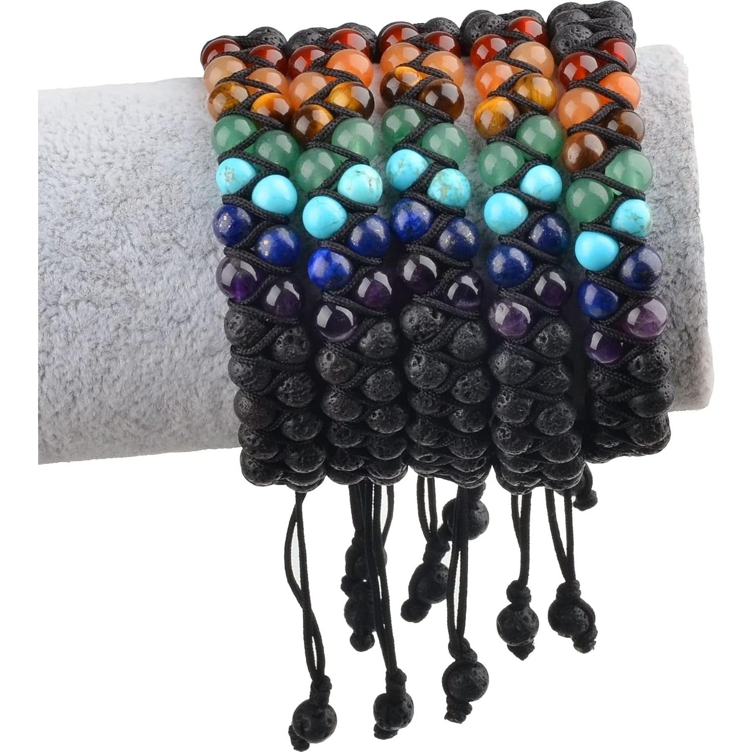 Pulsera Sanadora de Chakra Massive Beads Doble Capa 6mm