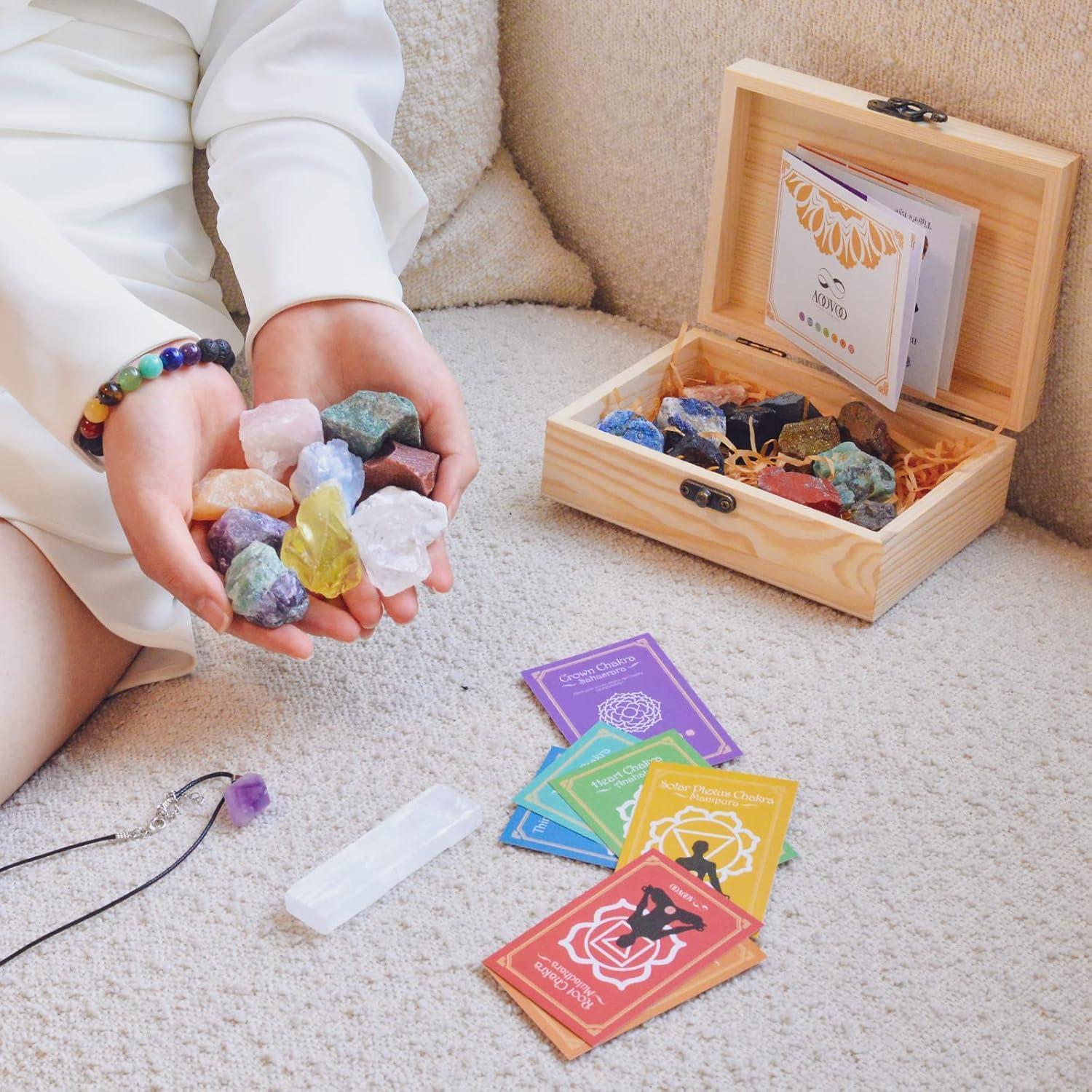 Conjunto de 31Pcs Cristales Sanadores AOOVOO con Collar