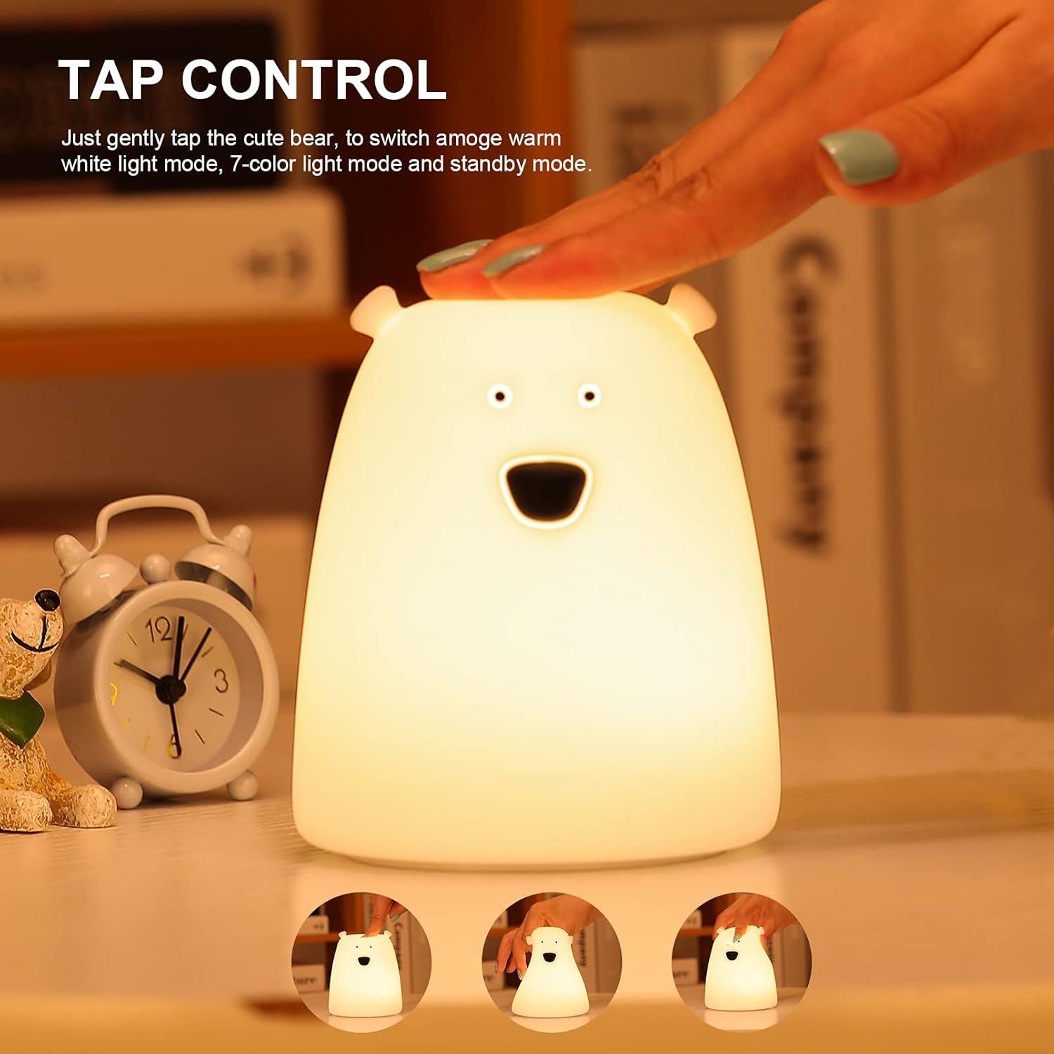 Lámpara Nocturna Oso ZKLiLi LED Suave para Niños