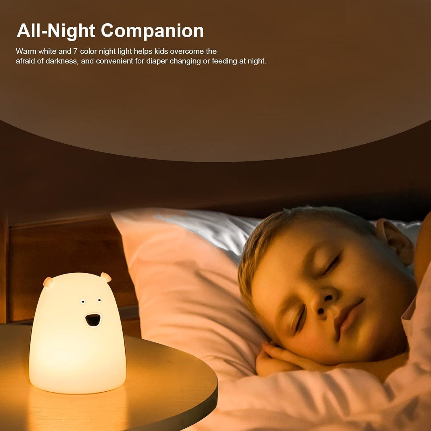 Lámpara Nocturna Oso ZKLiLi LED Suave para Niños