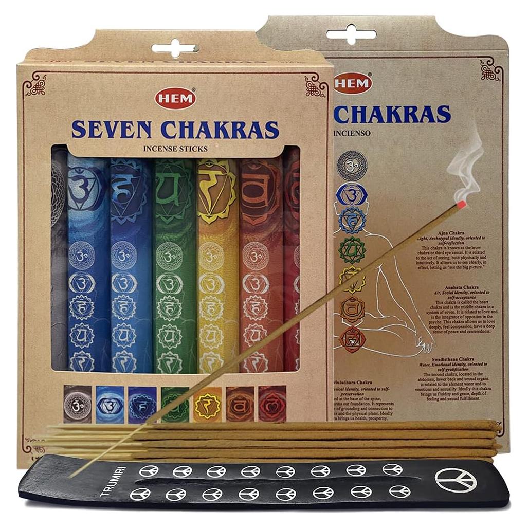Paquete de Incienso Natural Trumiri 7 Chakras - 140 Varitas