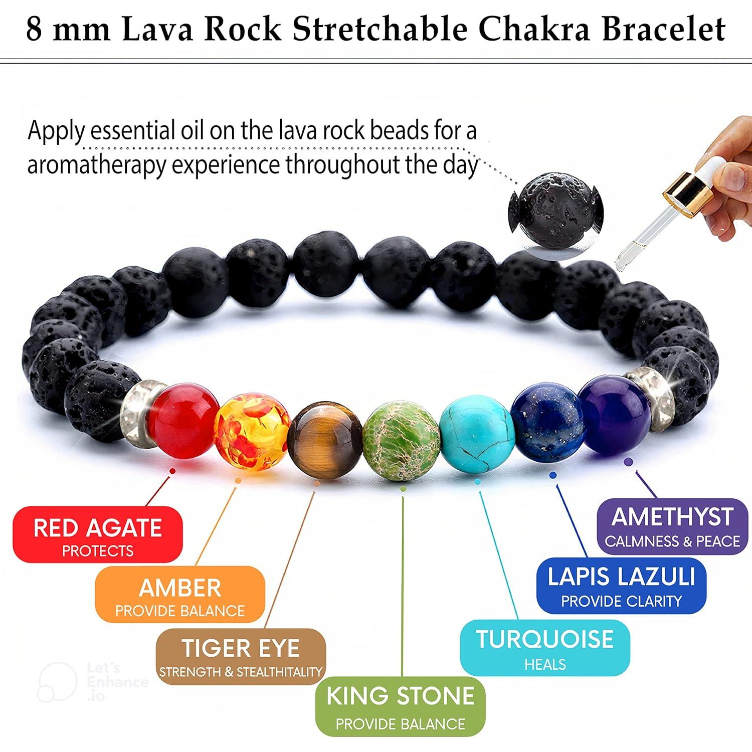 Conjunto de Collar y Pulsera de 7 Chakras Zenfulstone