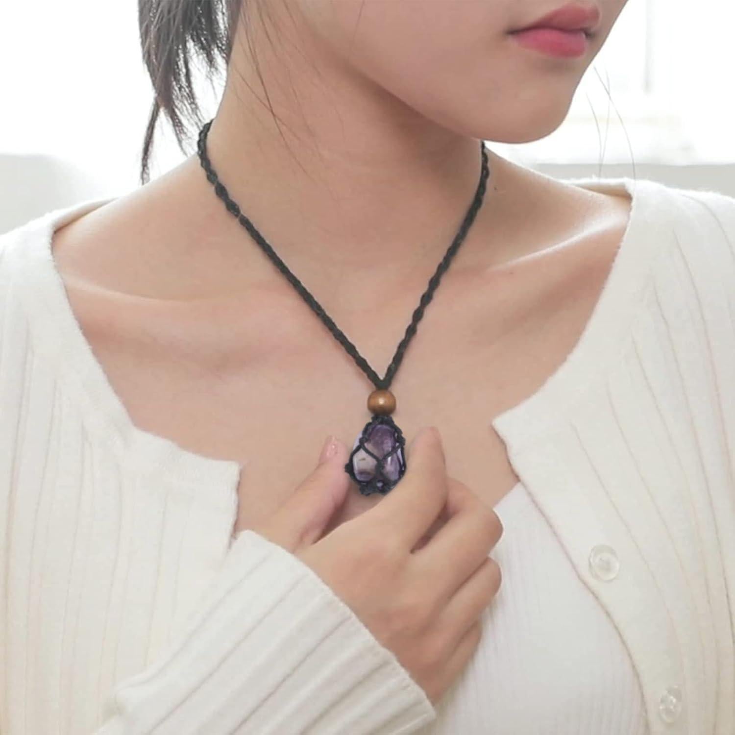 Collar de Cristales de Chakra SANSWL - Joyería Espiritual 7 Chakras