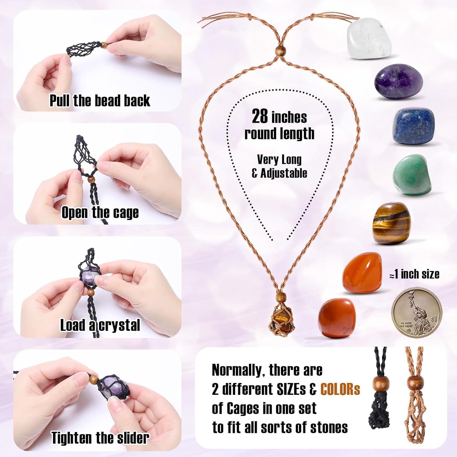 Collar de Cristales de Chakra SANSWL - Joyería Espiritual 7 Chakras