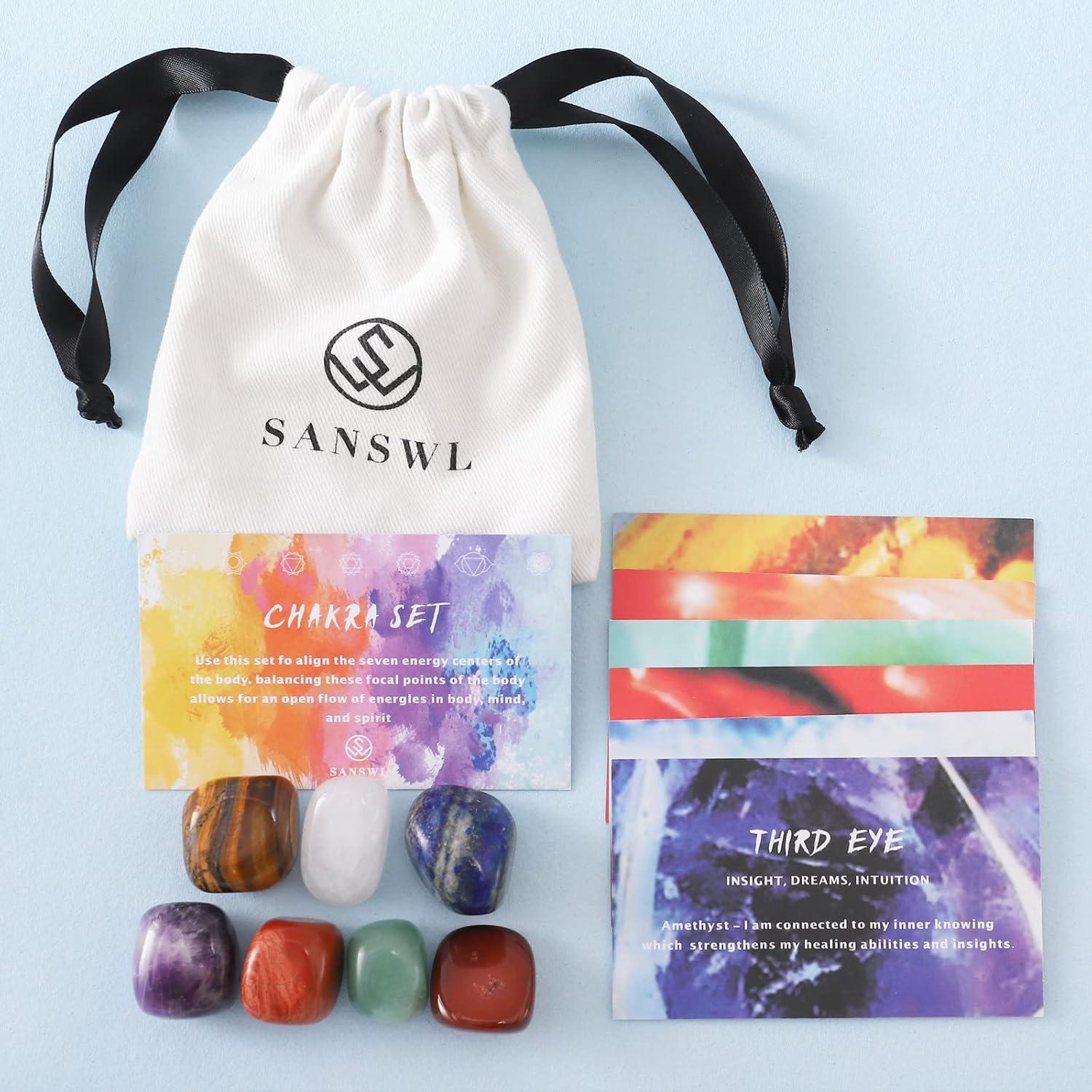 Collar de Cristales de Chakra SANSWL - Joyería Espiritual 7 Chakras