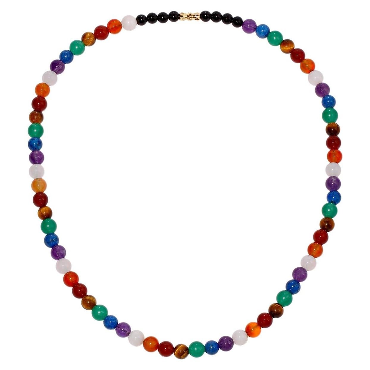 Collar de 7 Chakras Jewever 55cm Cristales 8mm Unisex