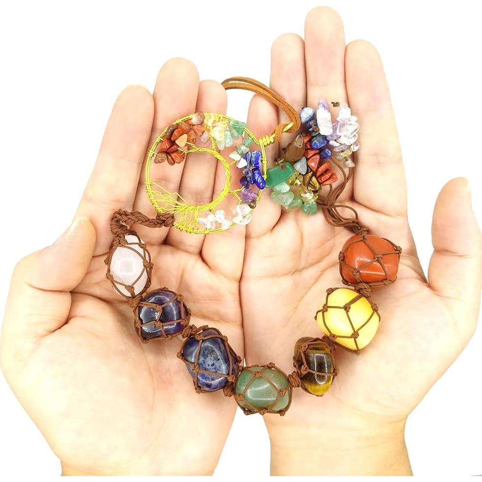 Árbol de la Vida 7 Piedras Chakra Fmelut 27.9 cm Decoración