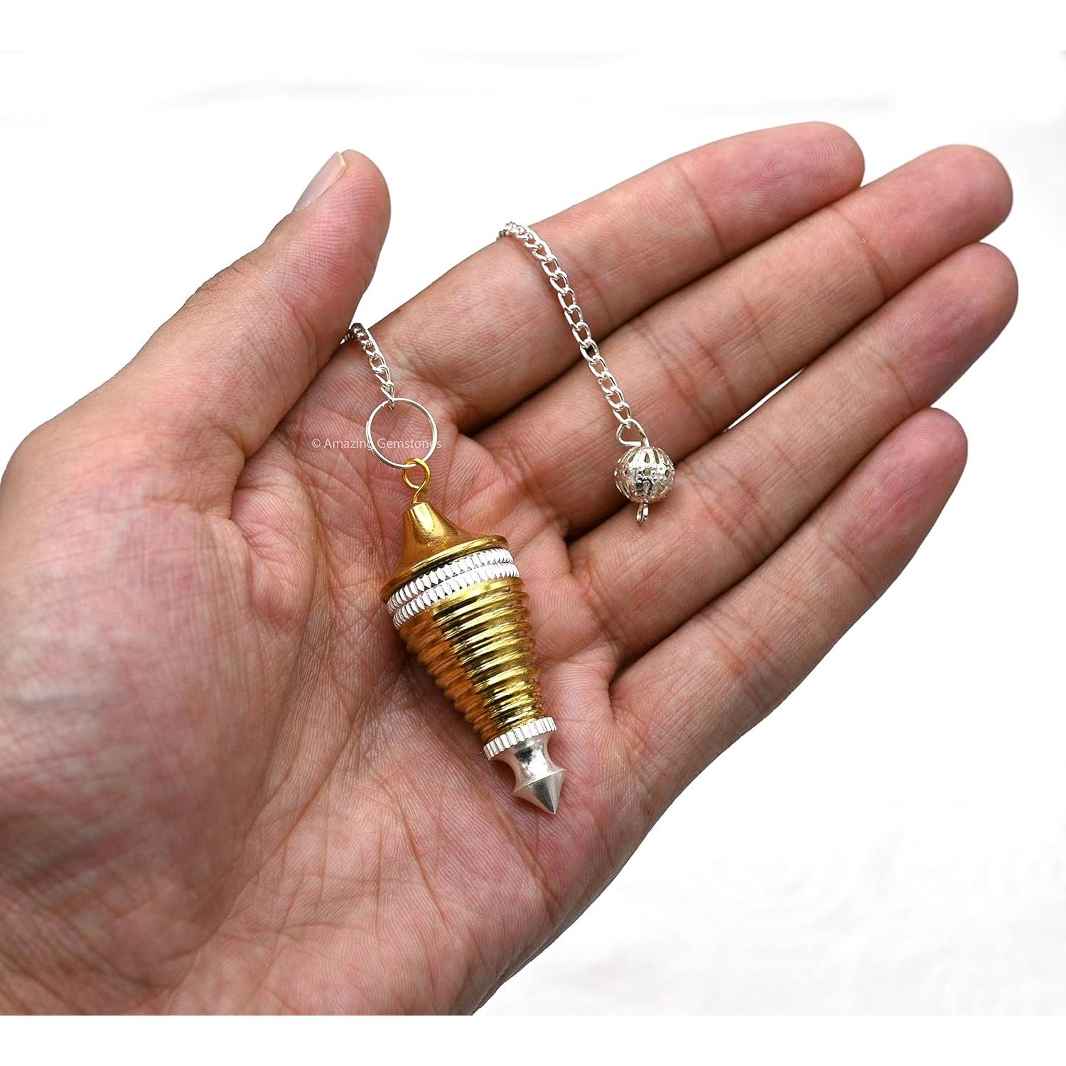 Péndulo de Metal Sanador Amazing Gemstones - Bobina Dura 5.08cm