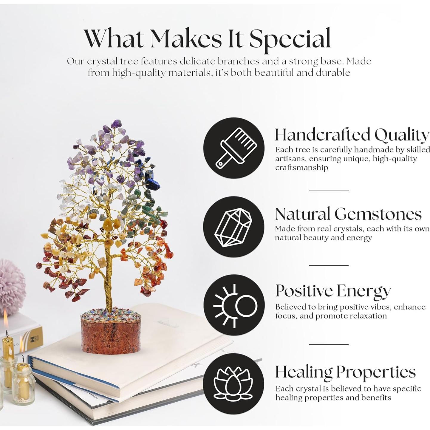 Árbol de la Vida 7 Chakras SUBYATH CRYSTAL 25.4 cm