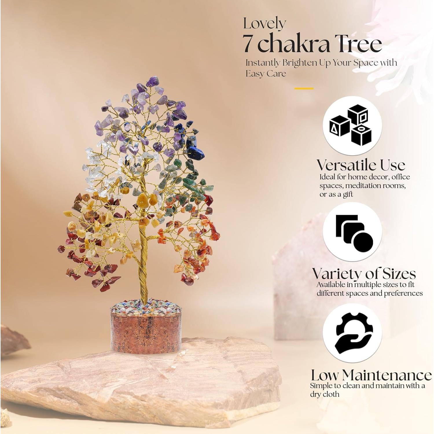 Árbol de la Vida 7 Chakras SUBYATH CRYSTAL 25.4 cm