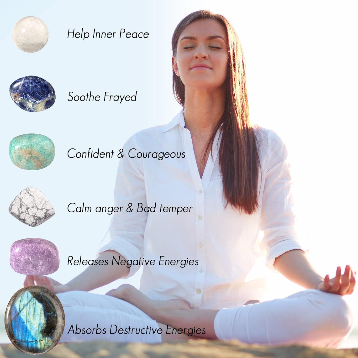 Conjunto de Cristales Sanadores QianCannaor para Ansiedad