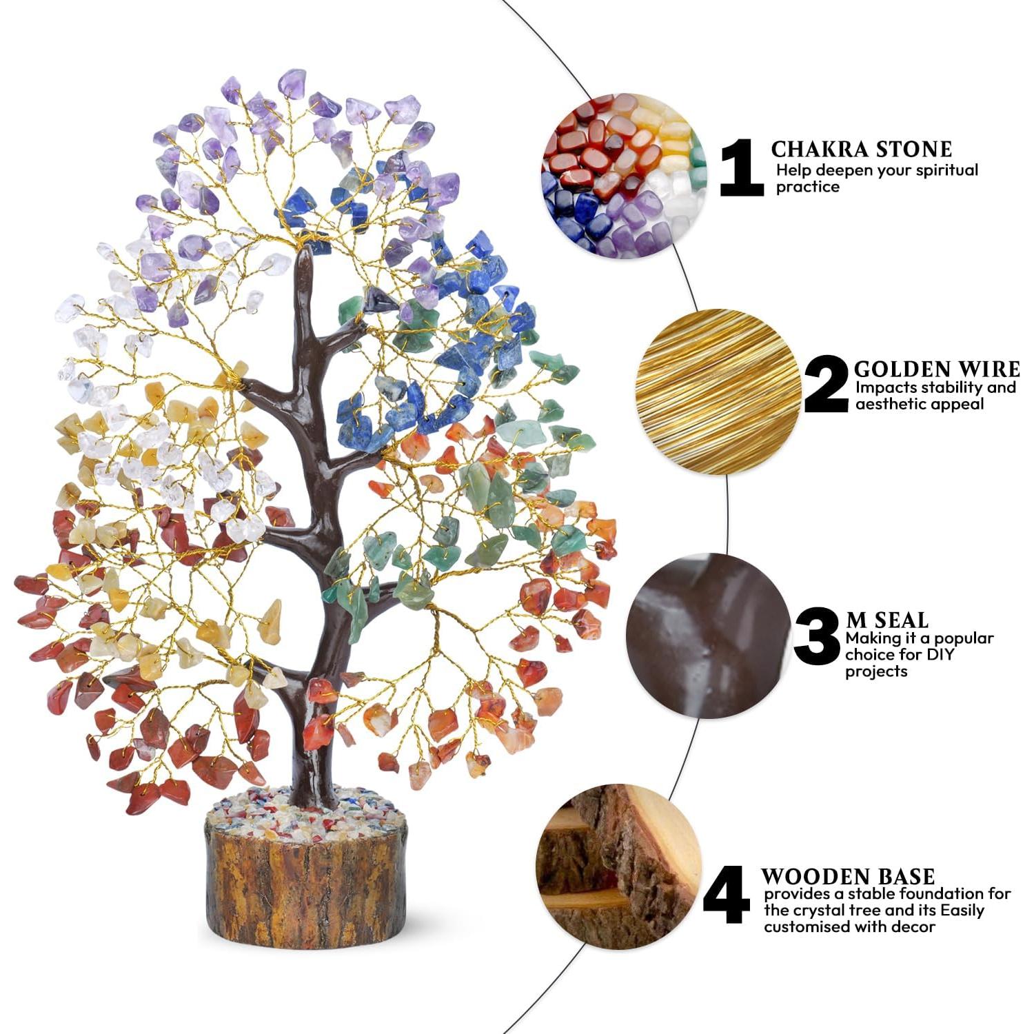 Árbol de Cristales de la Vida YATSKIA 25 cm 7 Chakras