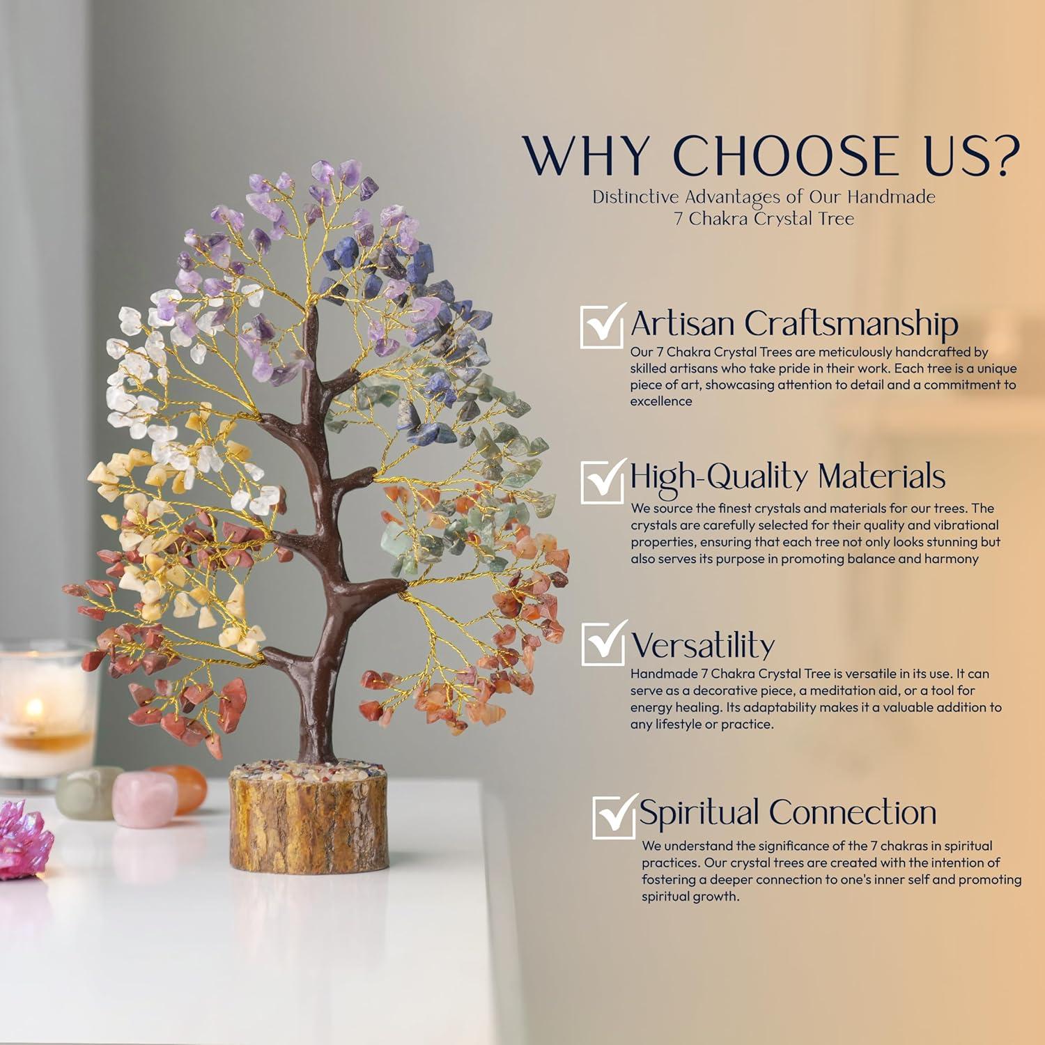 Árbol de Cristales de la Vida YATSKIA 25 cm 7 Chakras