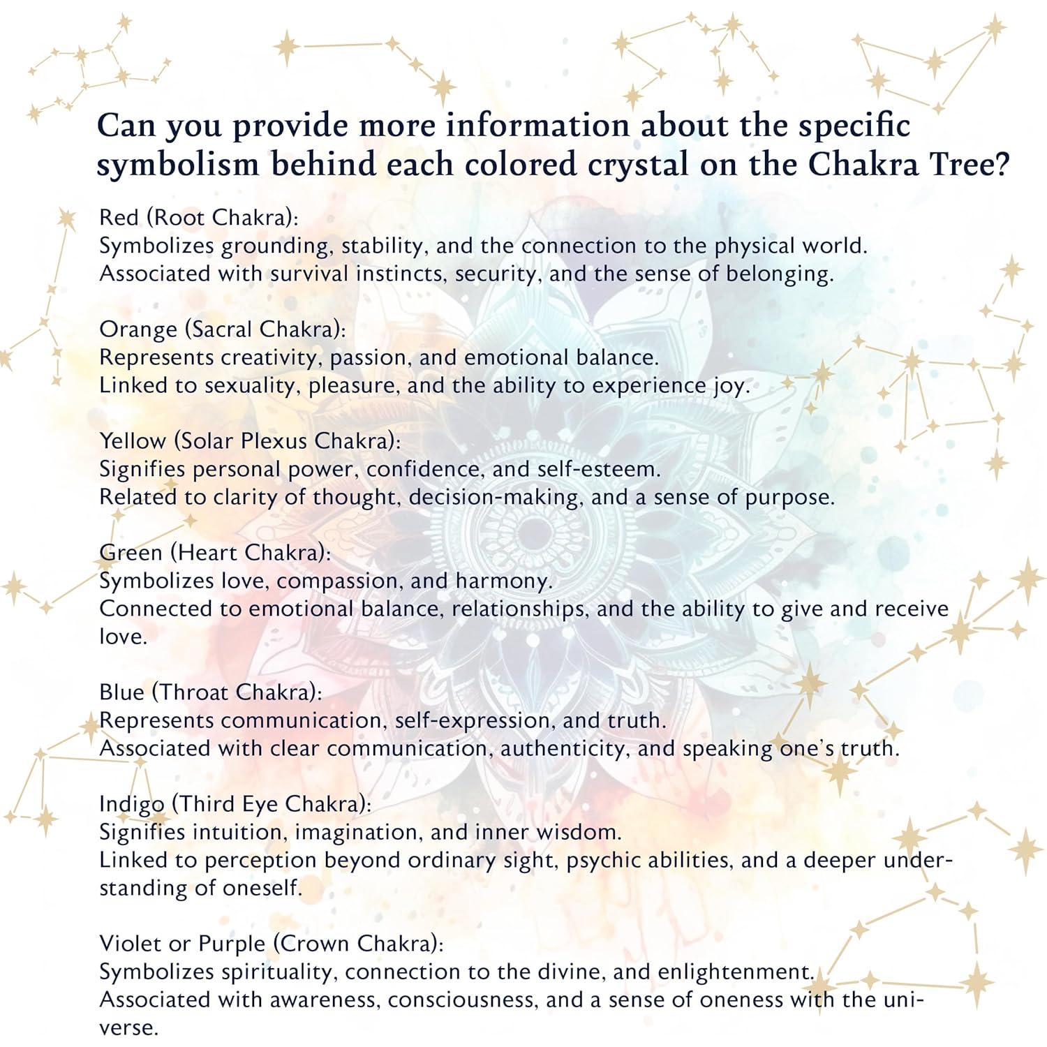 Árbol de Cristales de la Vida YATSKIA 25 cm 7 Chakras