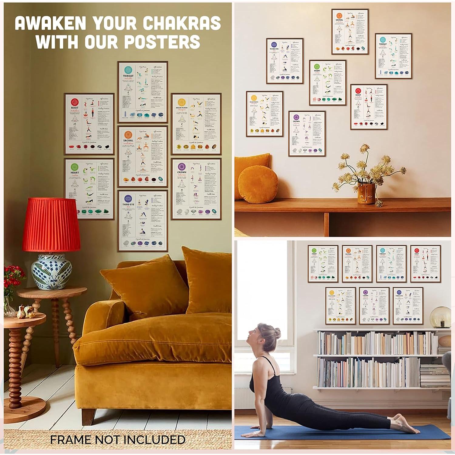 Póster de Yoga 7 Chakras 97 Decor 20.32x25.4 cm Mate