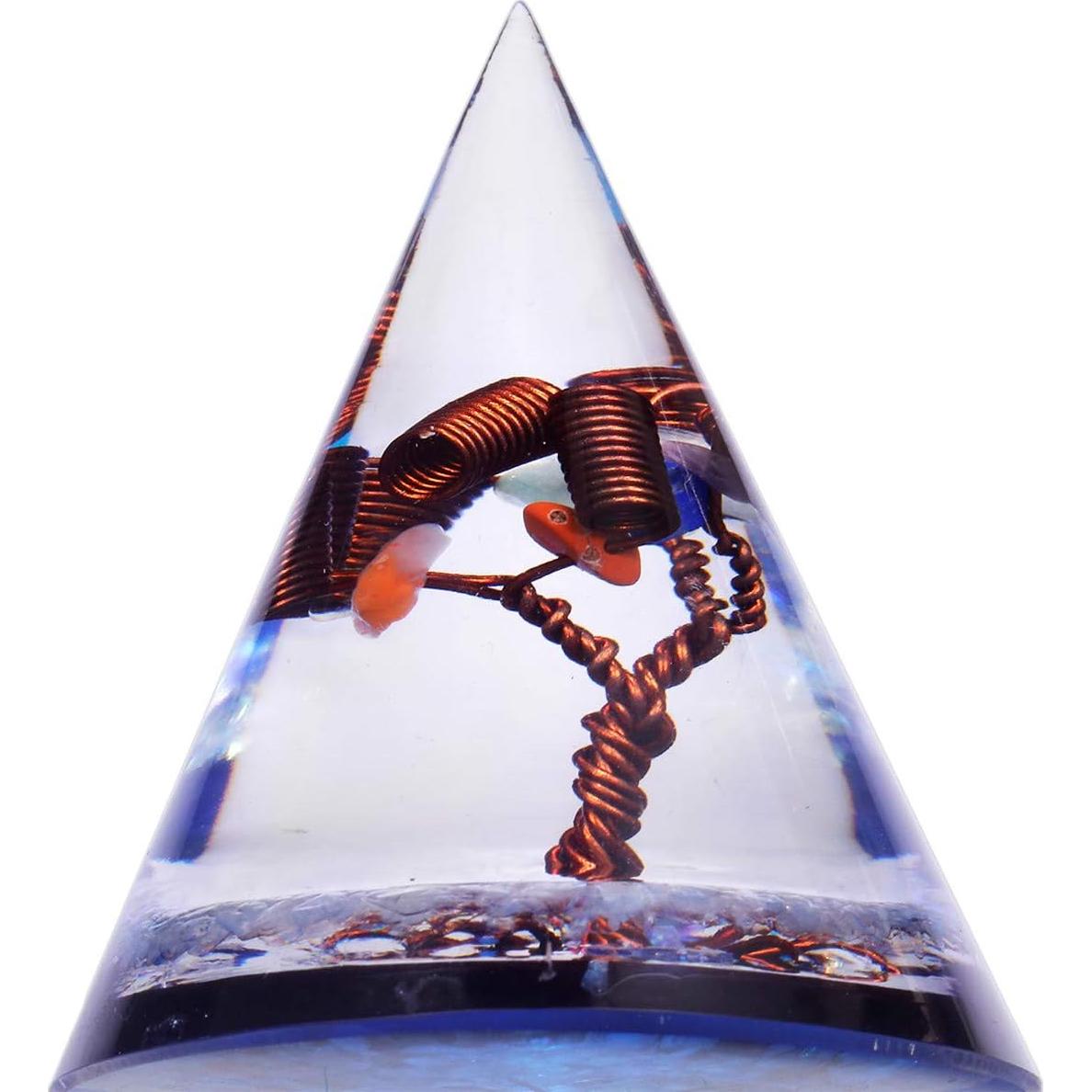 Pirámide Cónica Orgonita Mookaitedecor 6.99 cm Energía Positiva