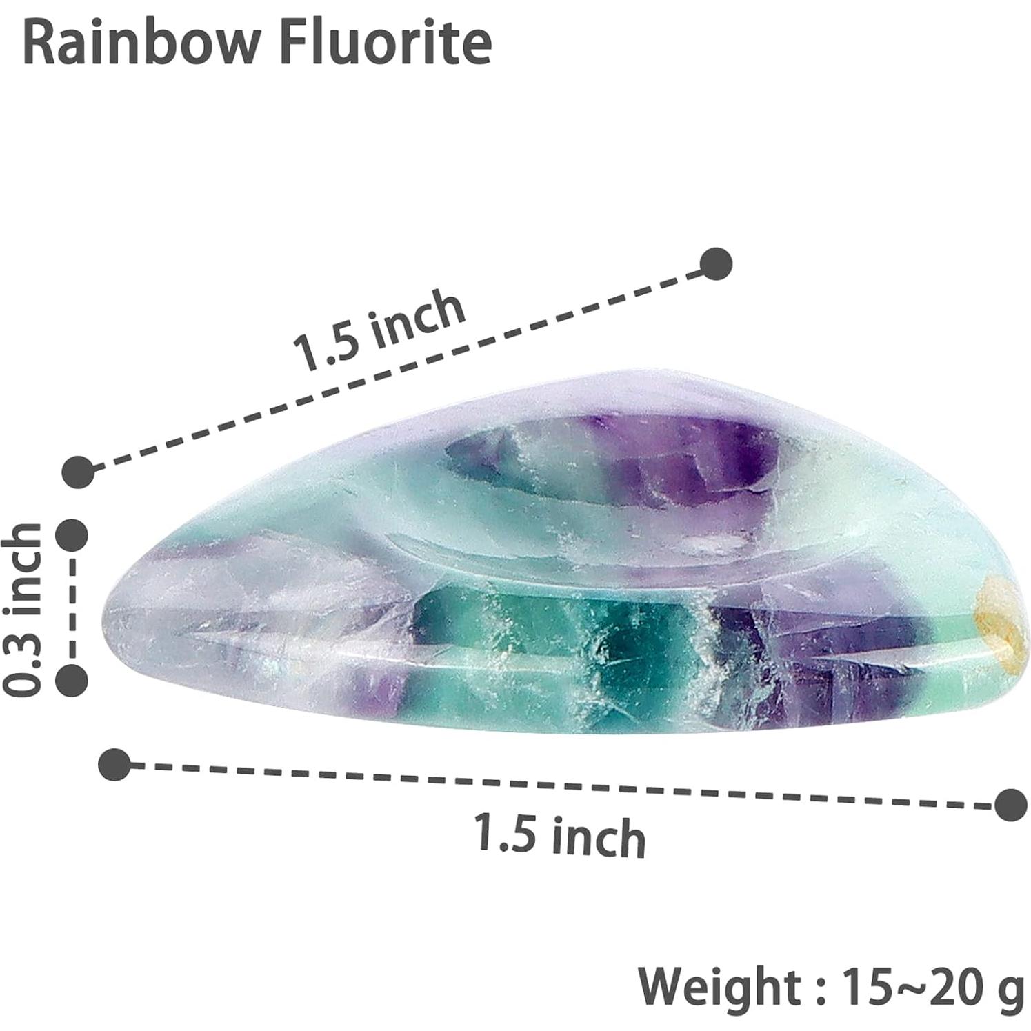 Piedra de Preocupación Fluorita Arcoíris 4.1cm para Ansiedad