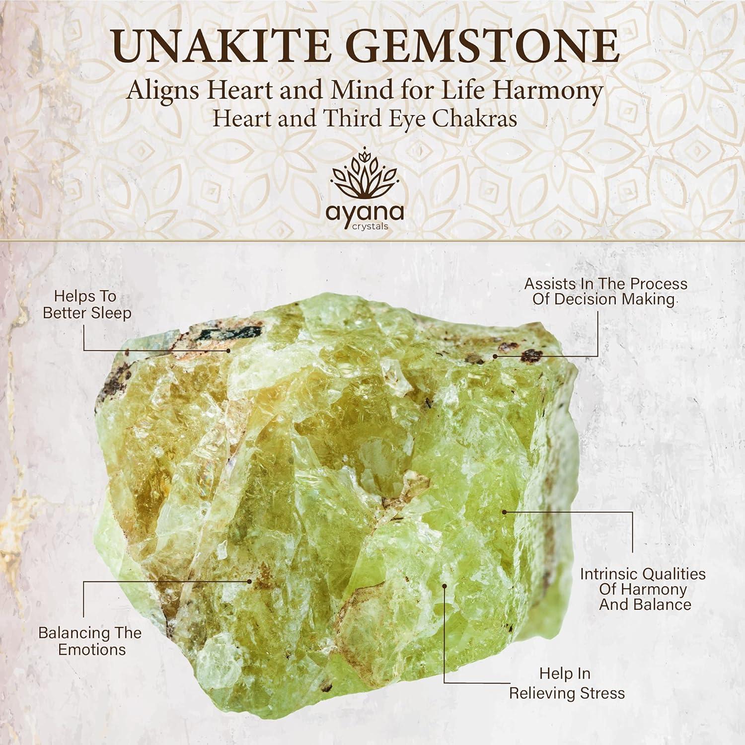 Collar de Jaspe Unakite AYANA - Joyería Hecha a Mano 45.72 cm