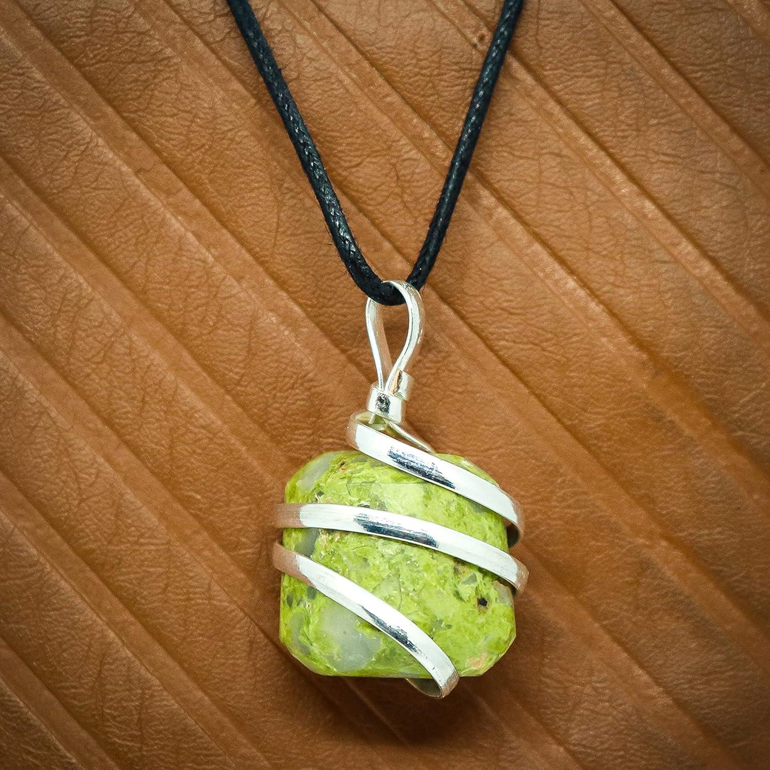 Collar de Jaspe Unakite AYANA - Joyería Hecha a Mano 45.72 cm