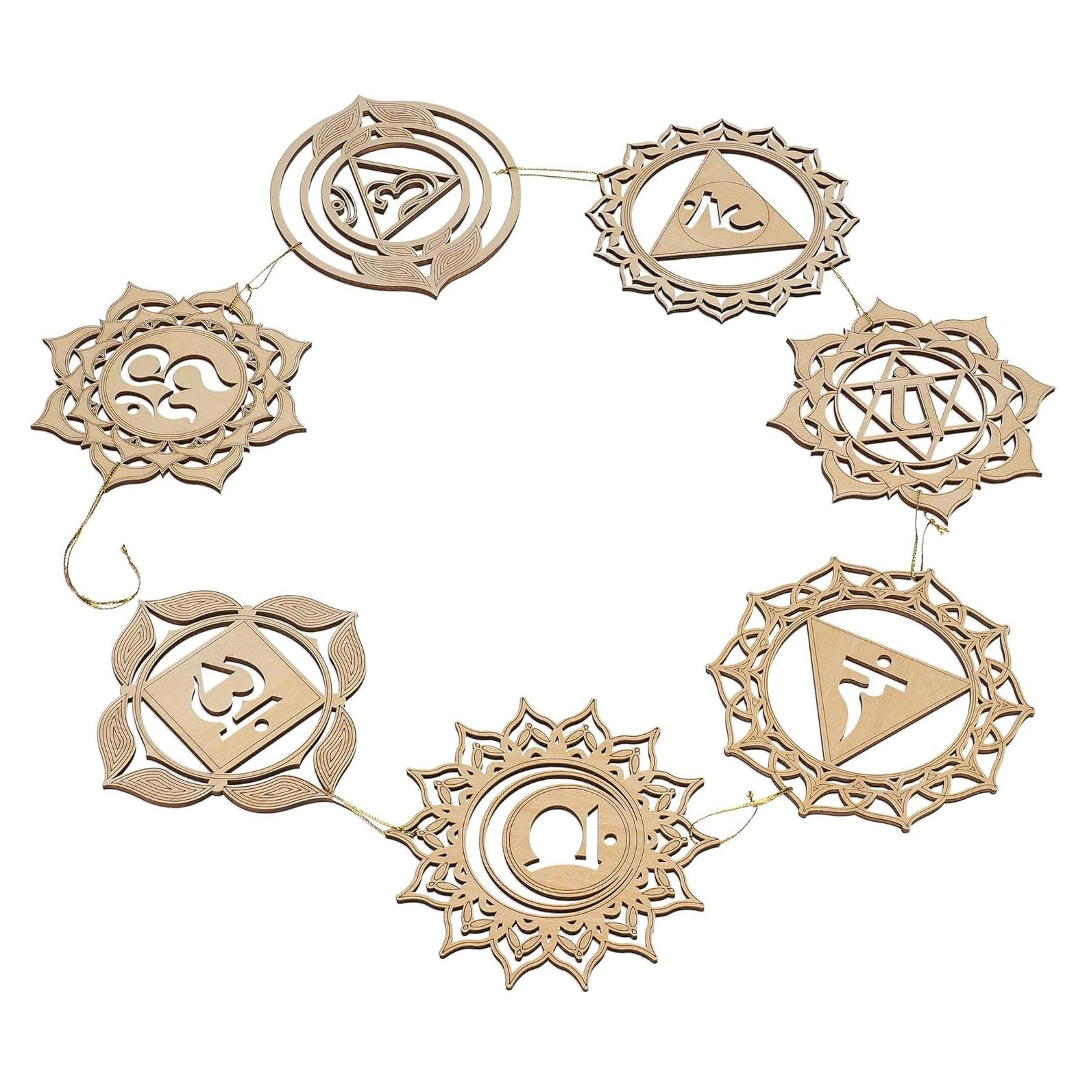 Arte de Pared 7 Chakras Cuarto Nivel MFG 10.16 cm Madera