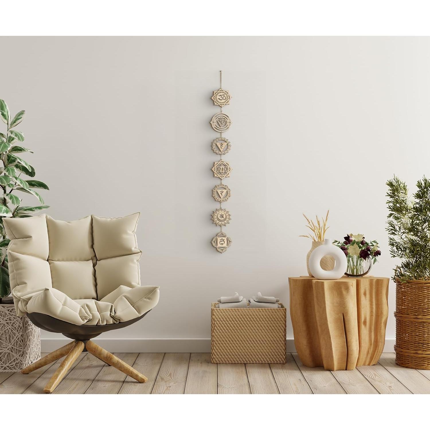 Arte de Pared 7 Chakras Cuarto Nivel MFG 10.16 cm Madera